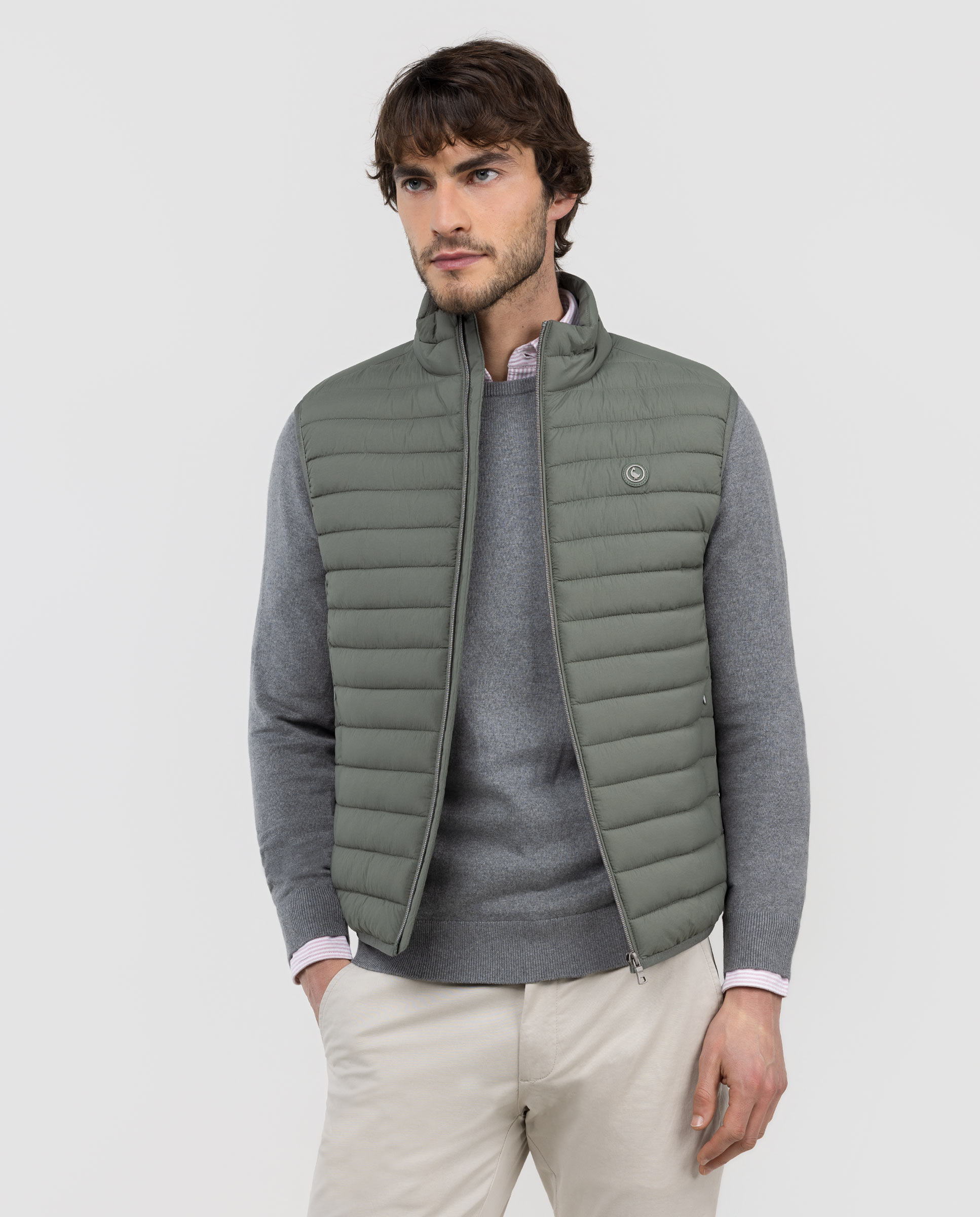 Gilet vert rembourré basique