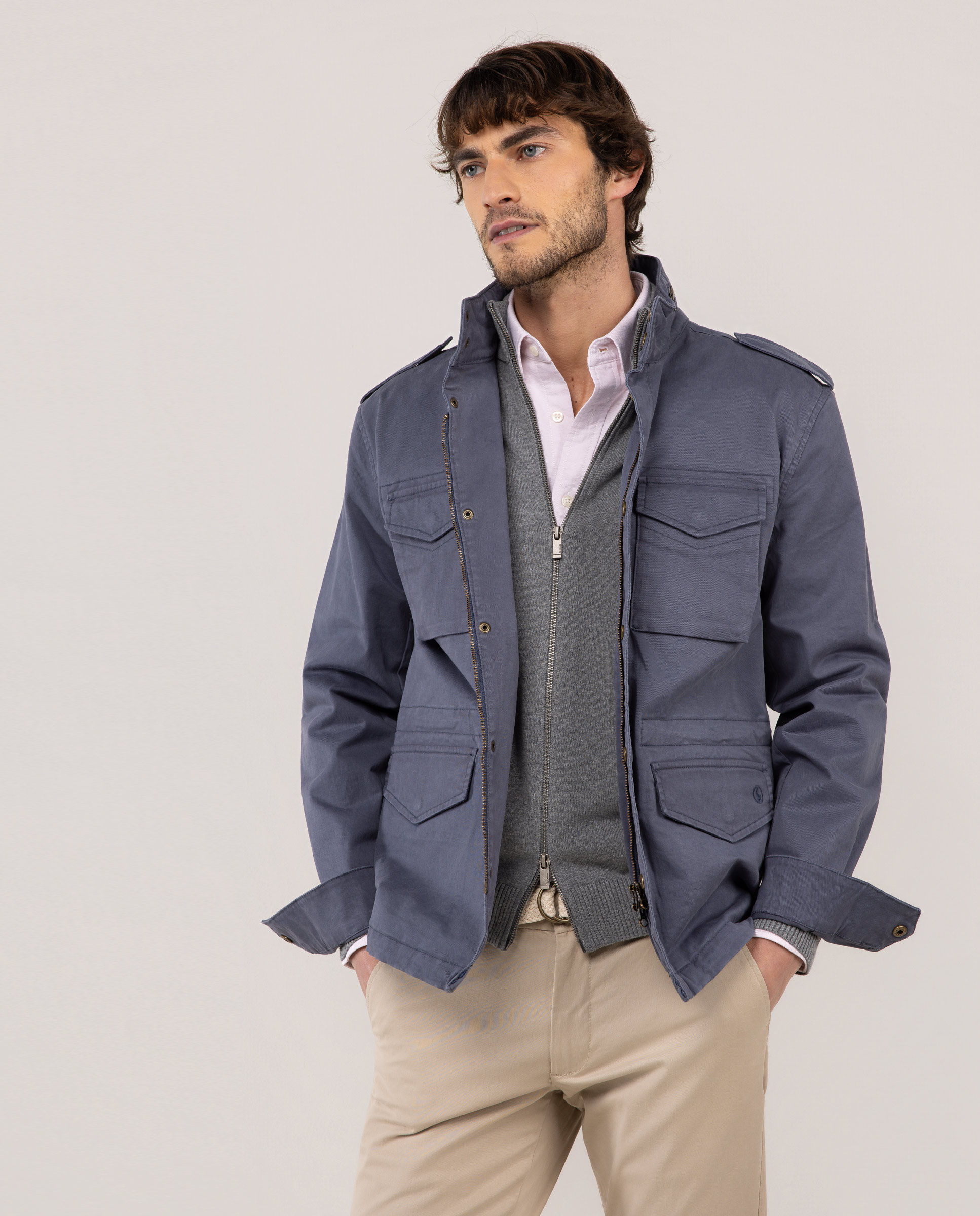 Veste de terrain bleu marine
