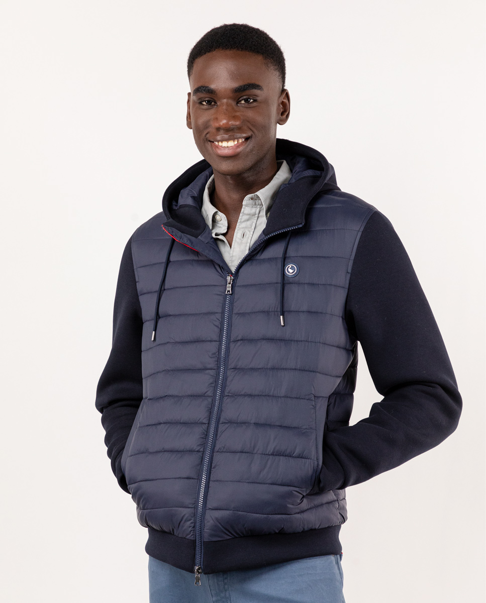 Jaqueta Neoprene Marinha com Capuz e Mangas