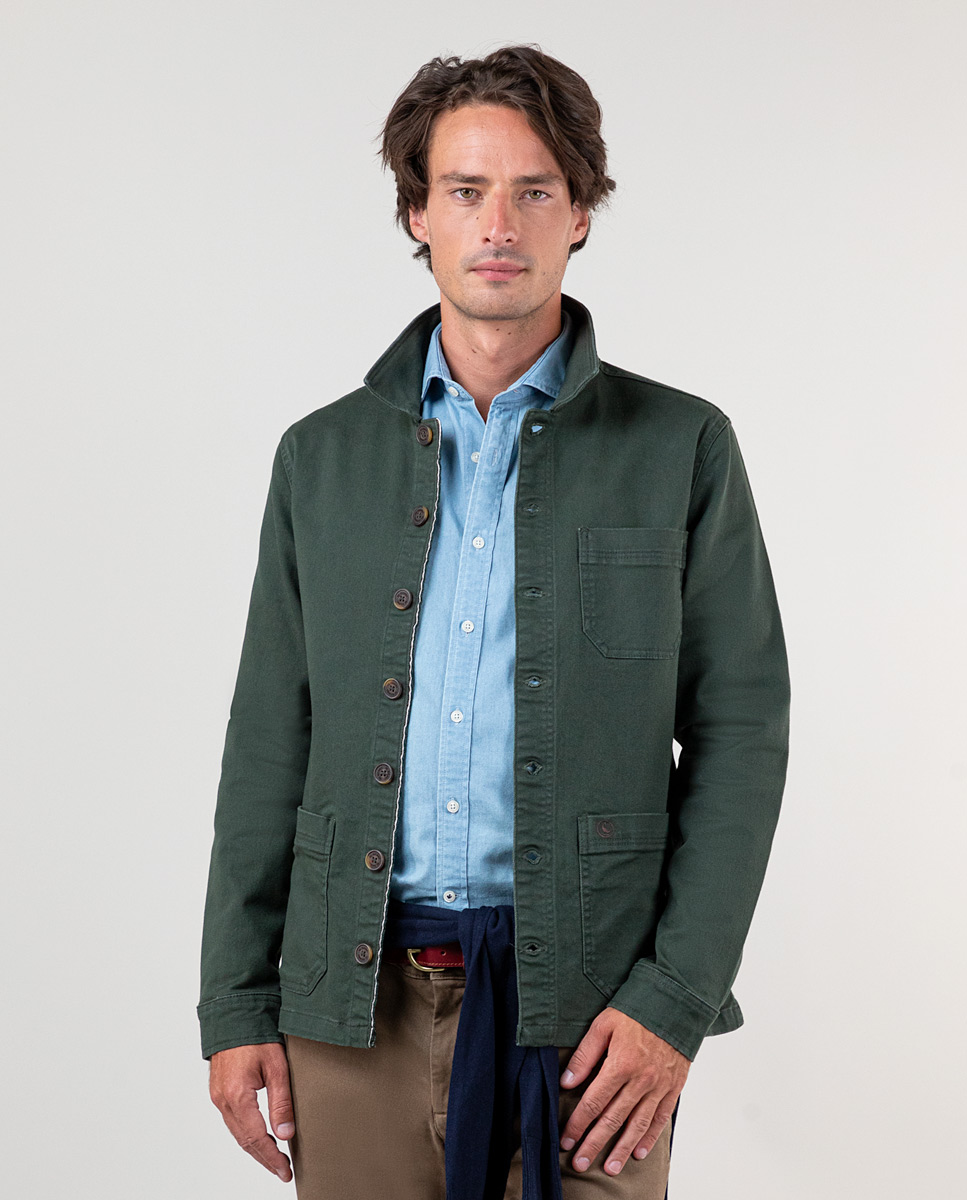 Green Twill Overshirt