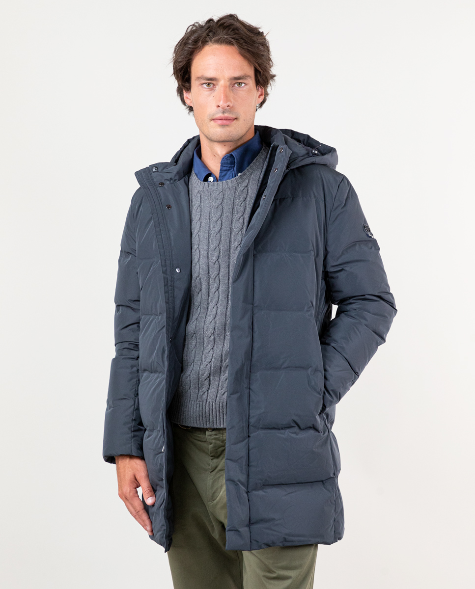 Manteau Long Duvet Gris