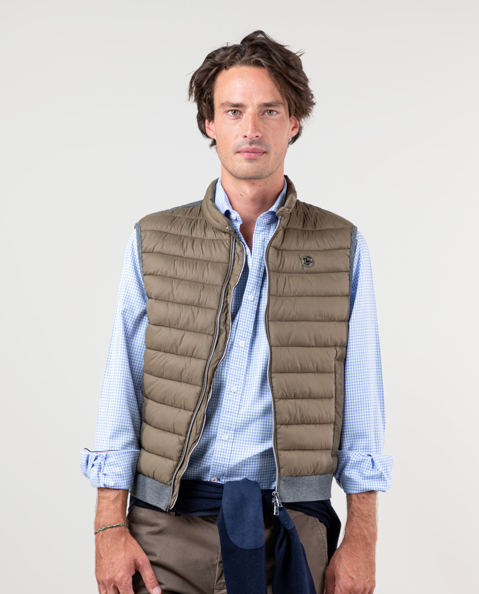 Bronze Vest W Knitted Back