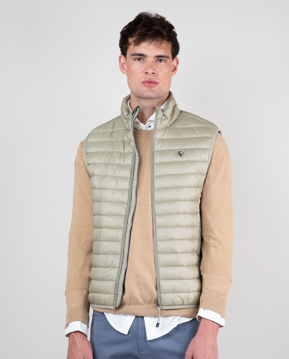 Basic Quilted Beige Vest
