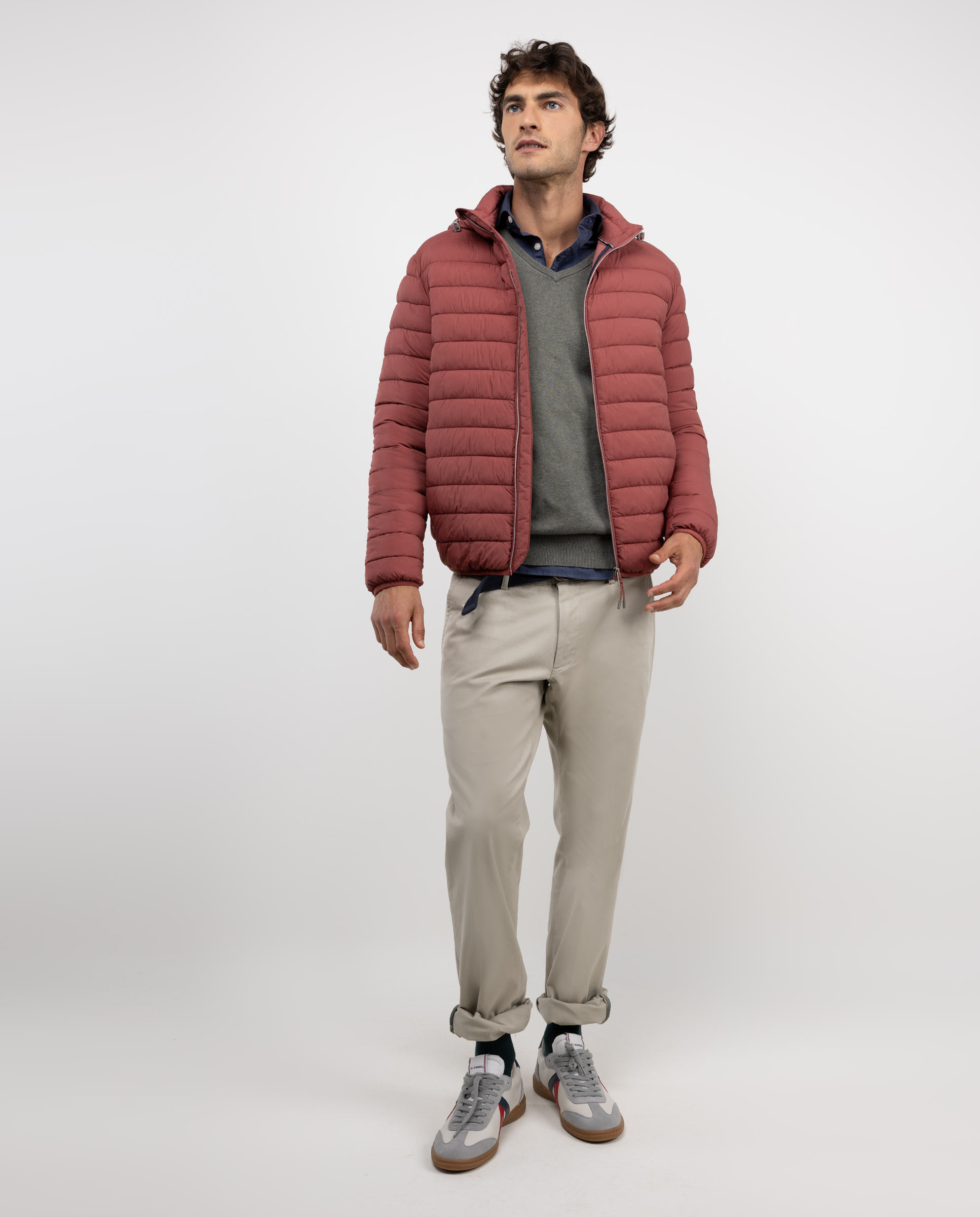 Chaqueta Acolchada Básica Rojo
