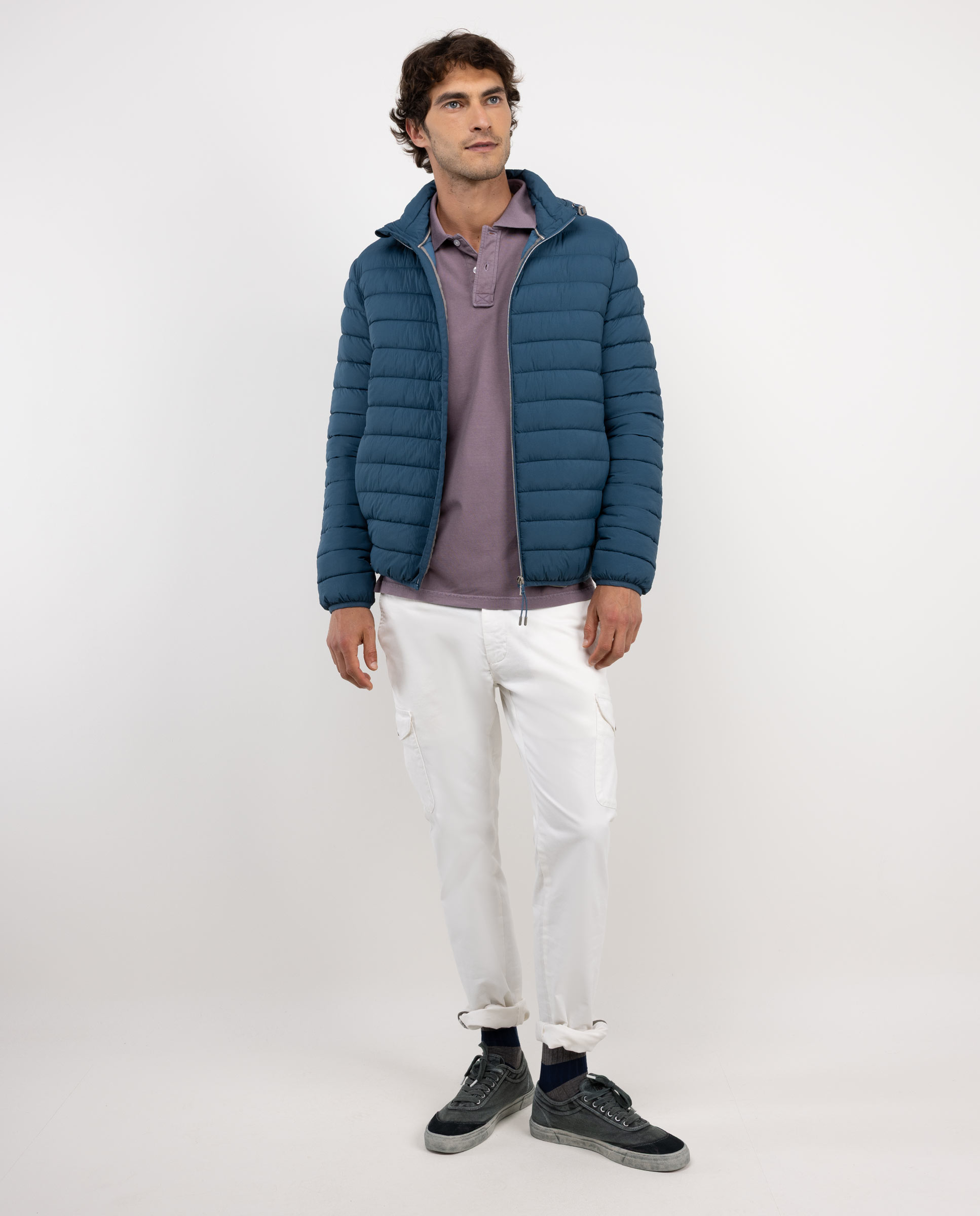 Basic Quilted Blue Jacket