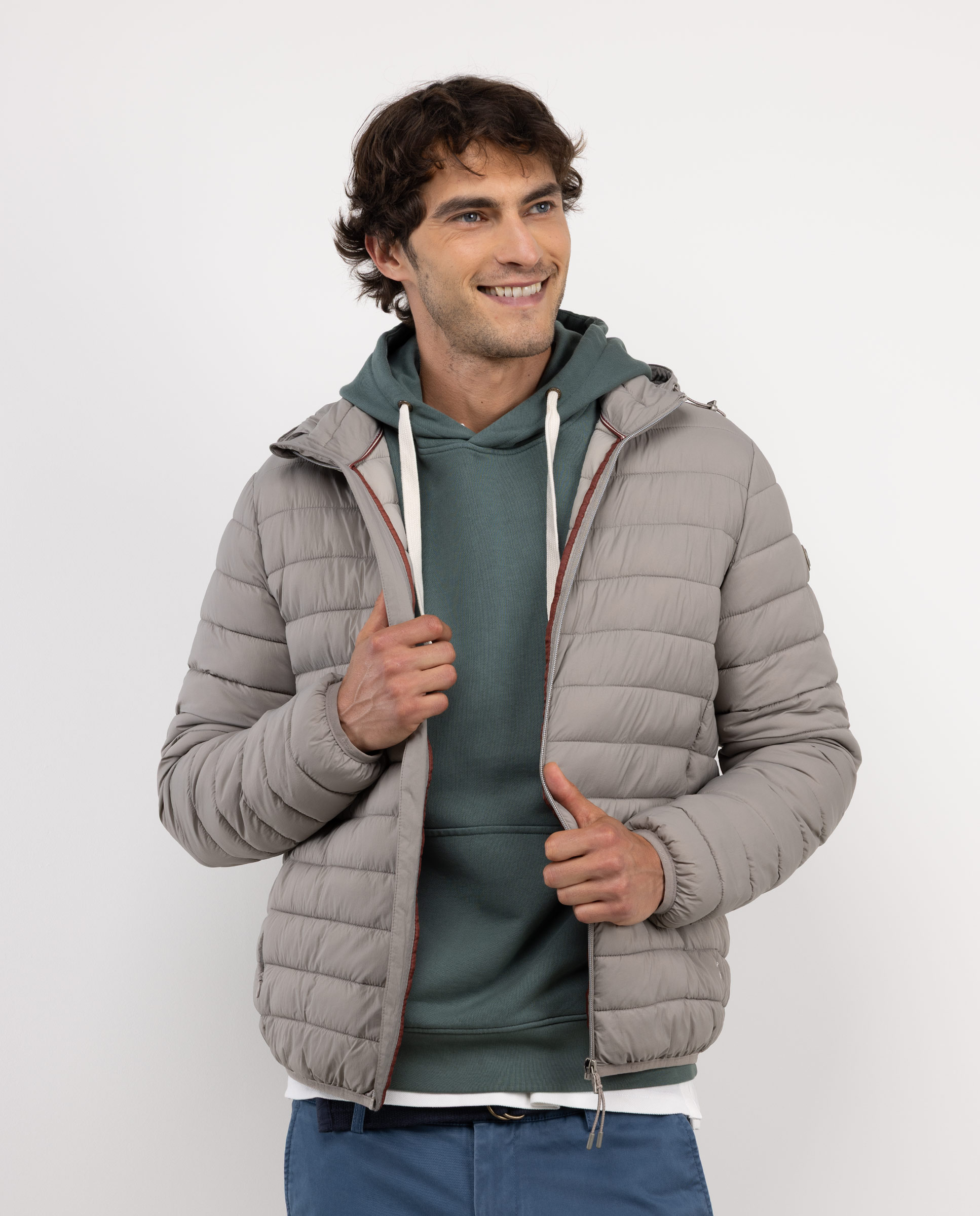 Basic Quilted Beige Jacket