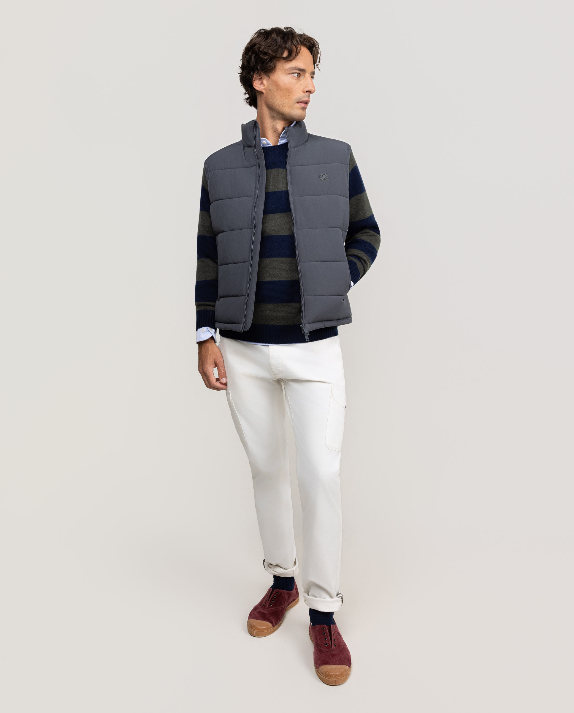 Heavy Quilted Grey Vest