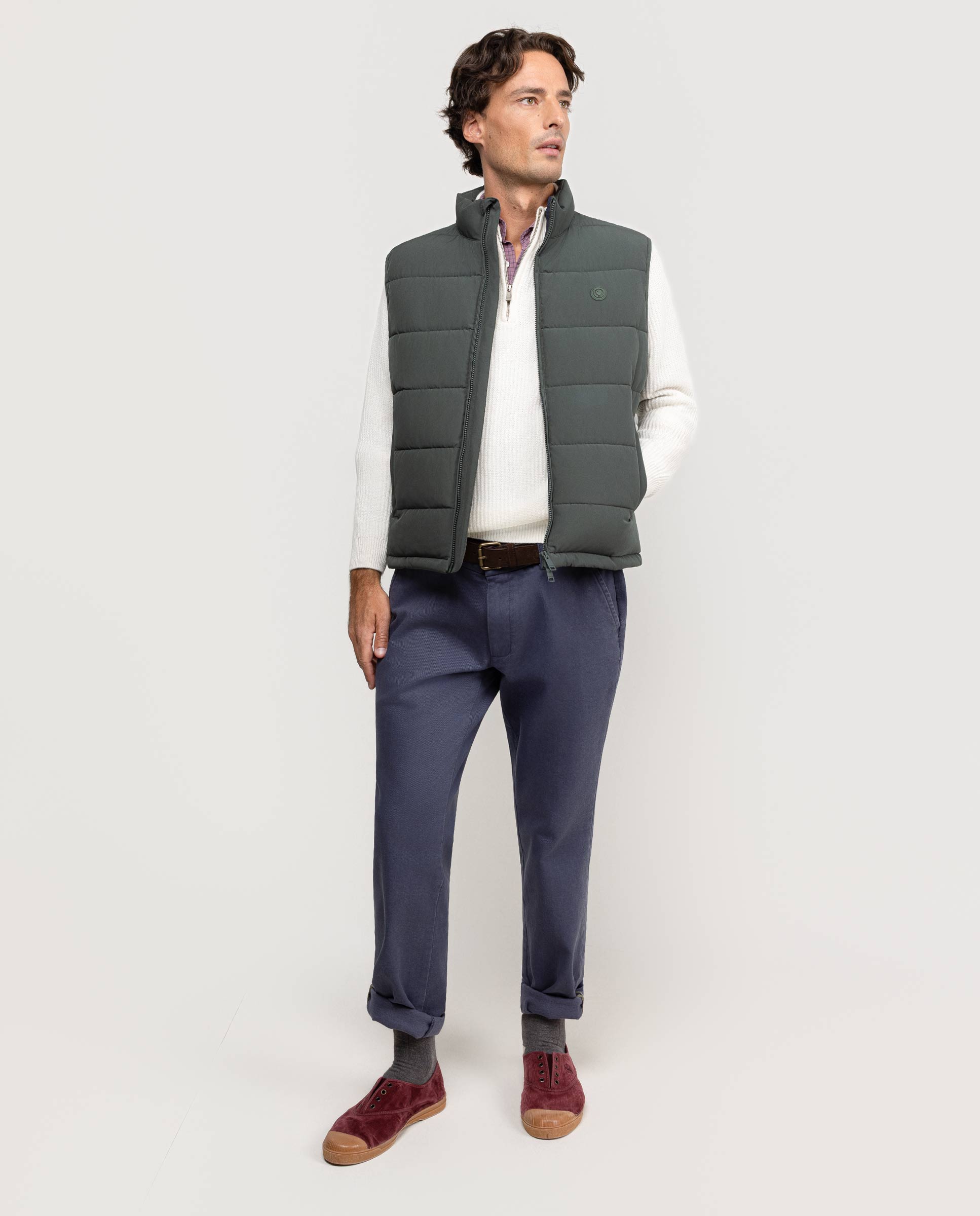 Heavy Quilted Green Vest