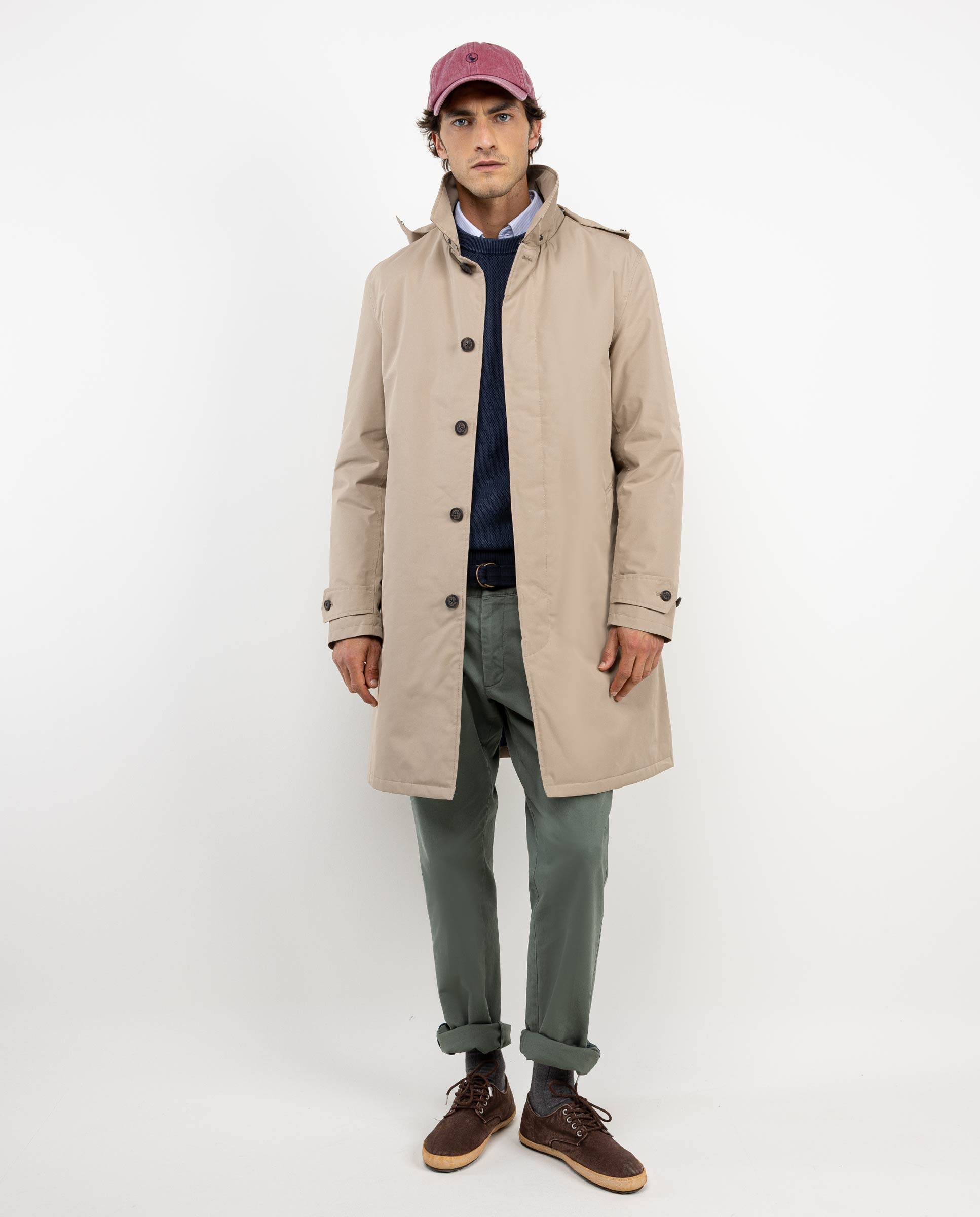 Gabardina Acolchada Beige