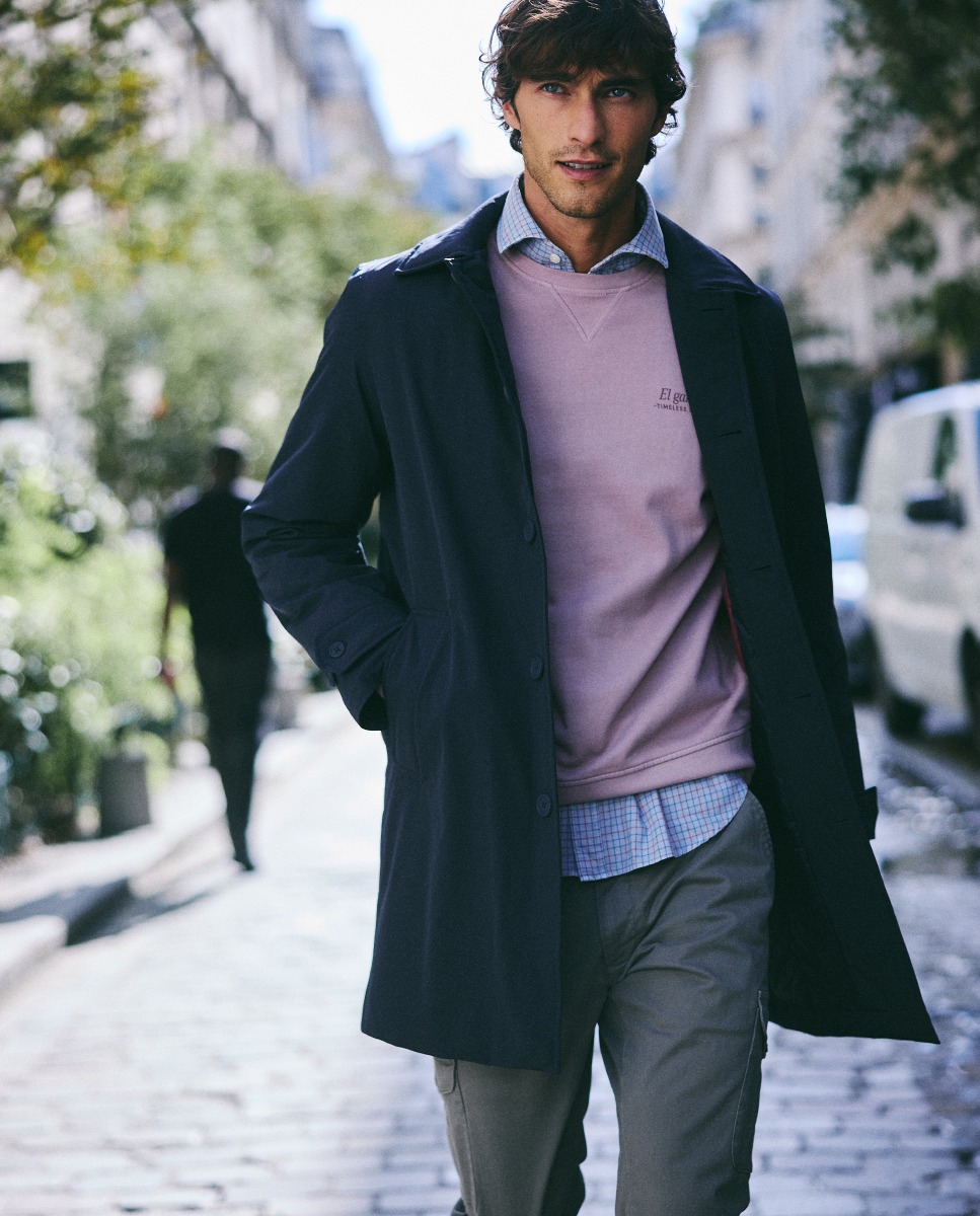 Gabardina Acolchada Marino