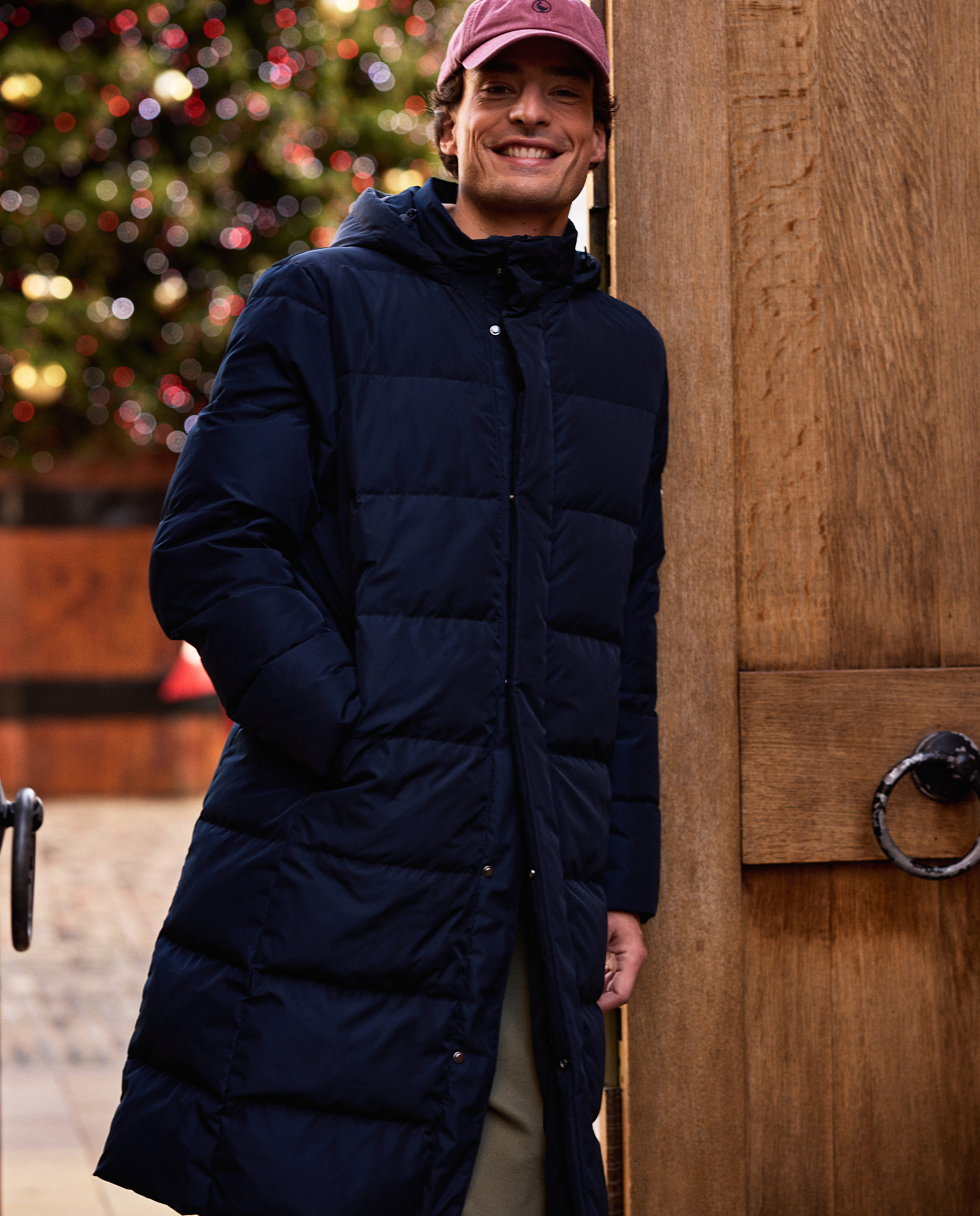 Extra Long Navy Puffer