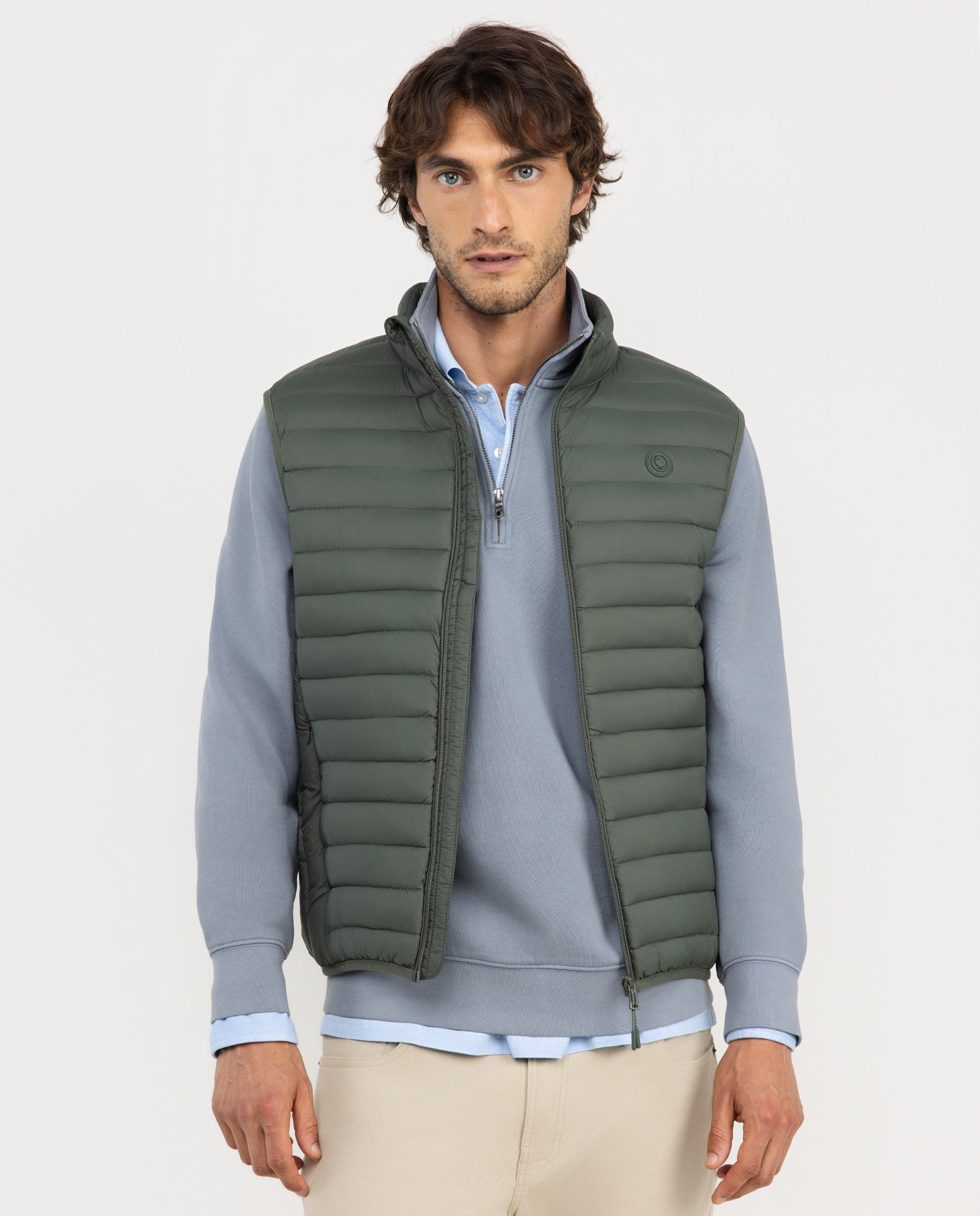 Chaleco Plumas Verde