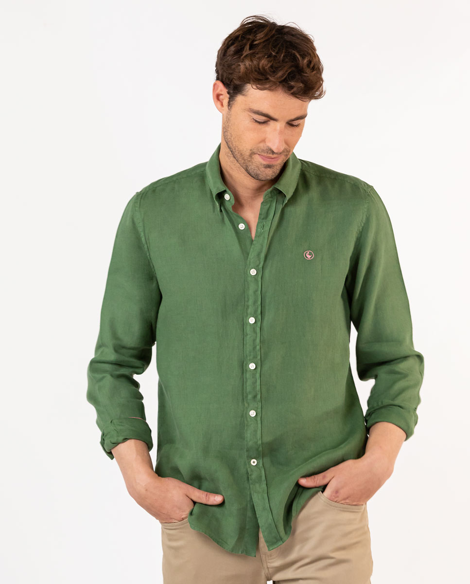 Chemise Lin Vert
