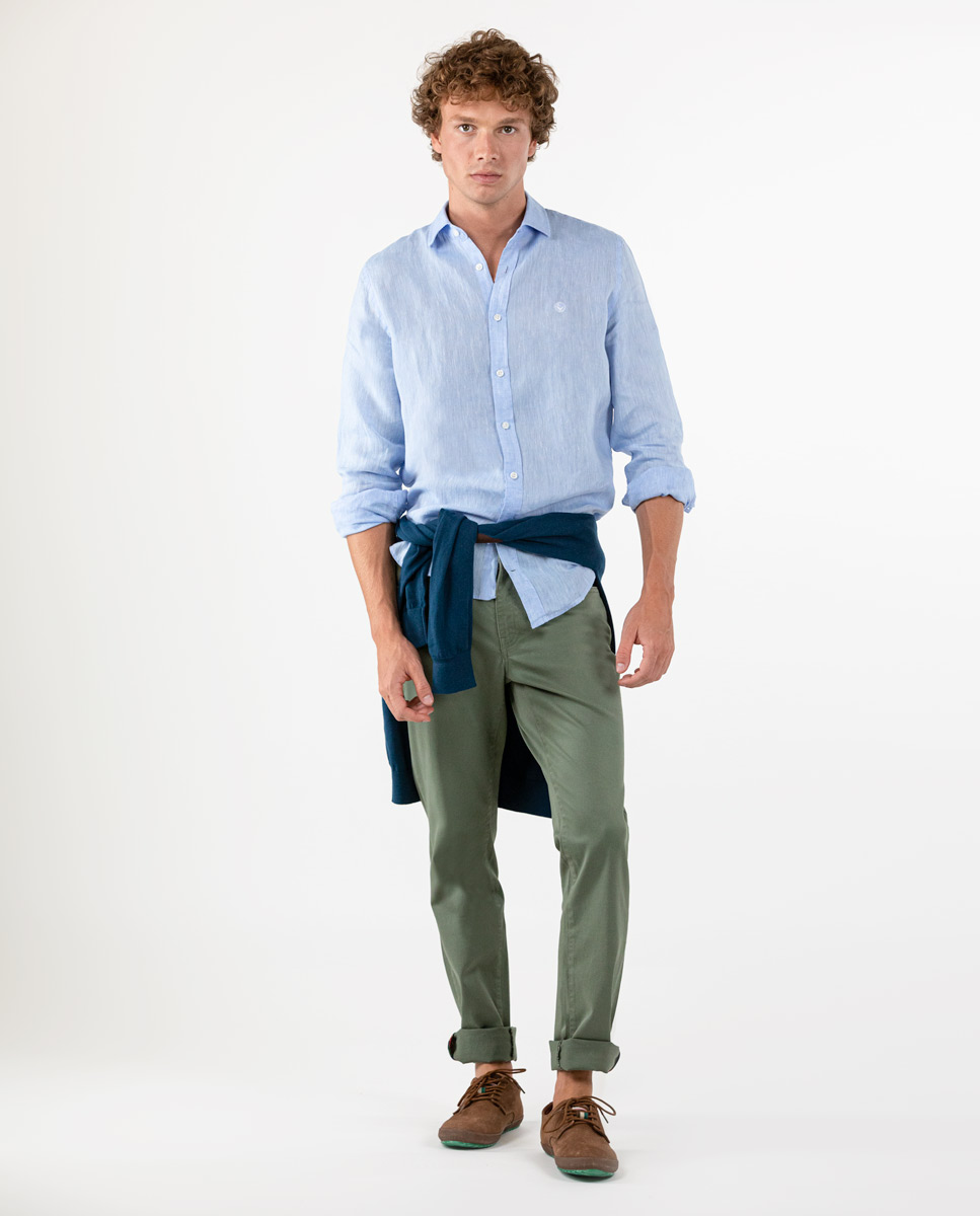 Chemise Lin Bleu Ciel