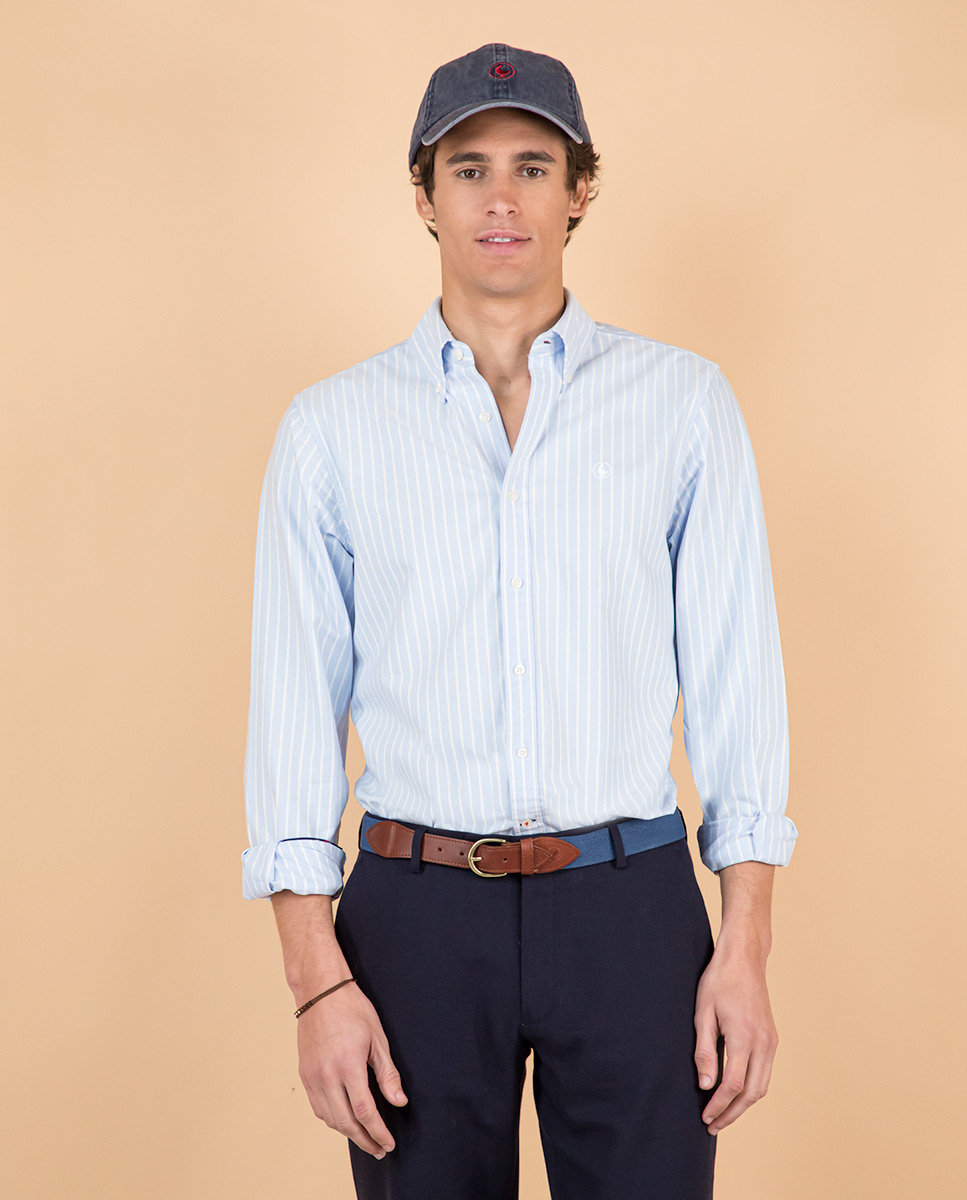 Camisa Raya Butcher Oxford Celeste