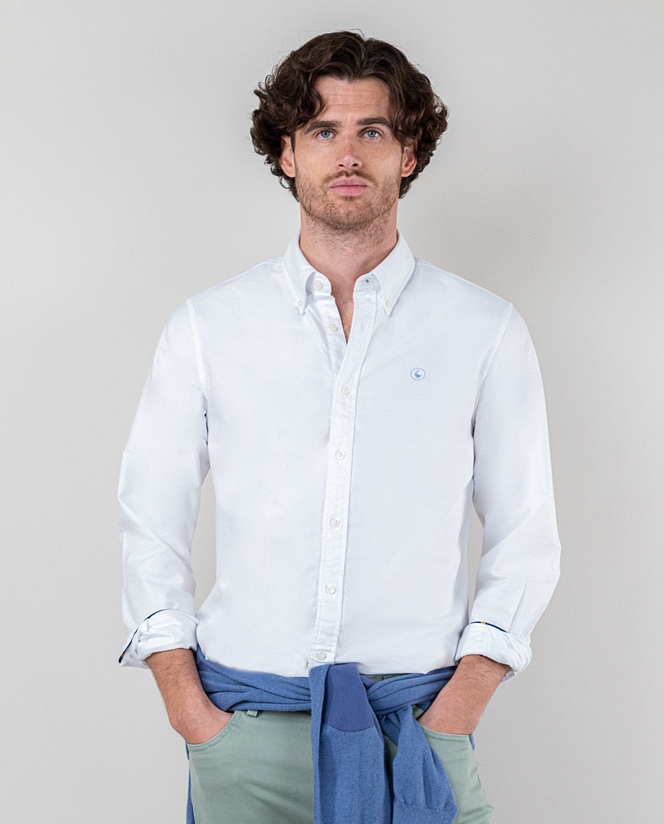 Chemise Unie Oxford Blanche