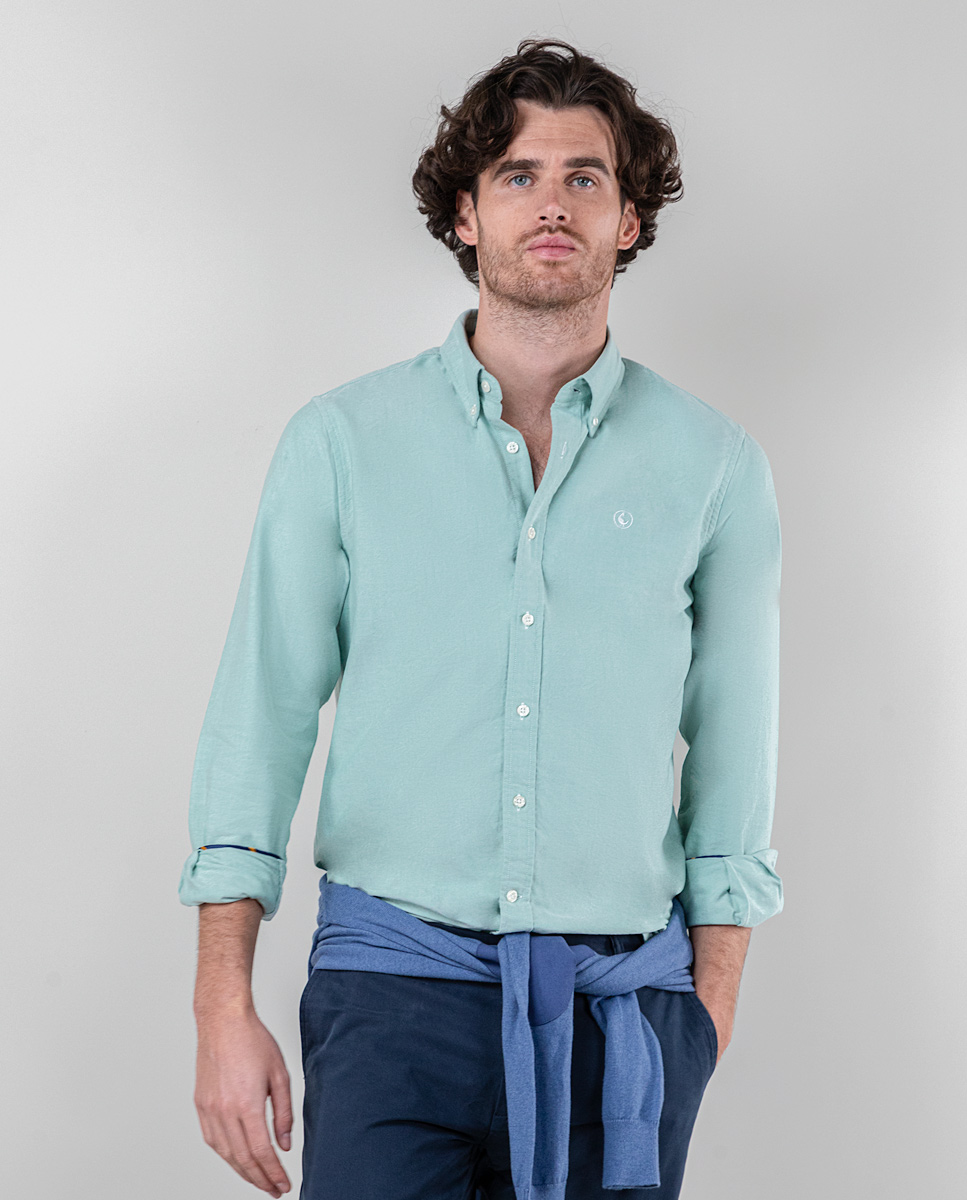 Plain Green Oxford Shirt