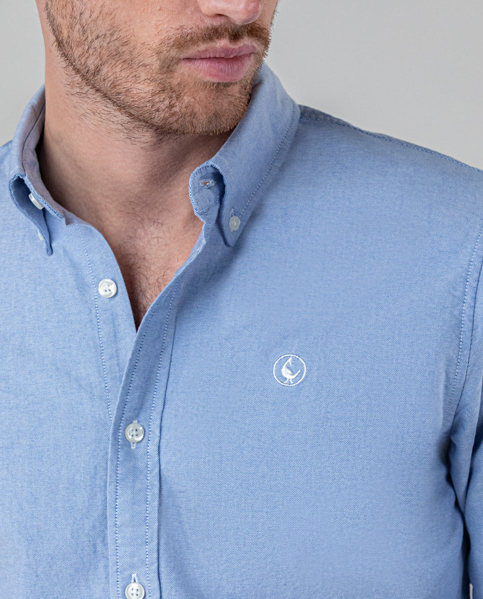 Plain Navy Oxford Shirt