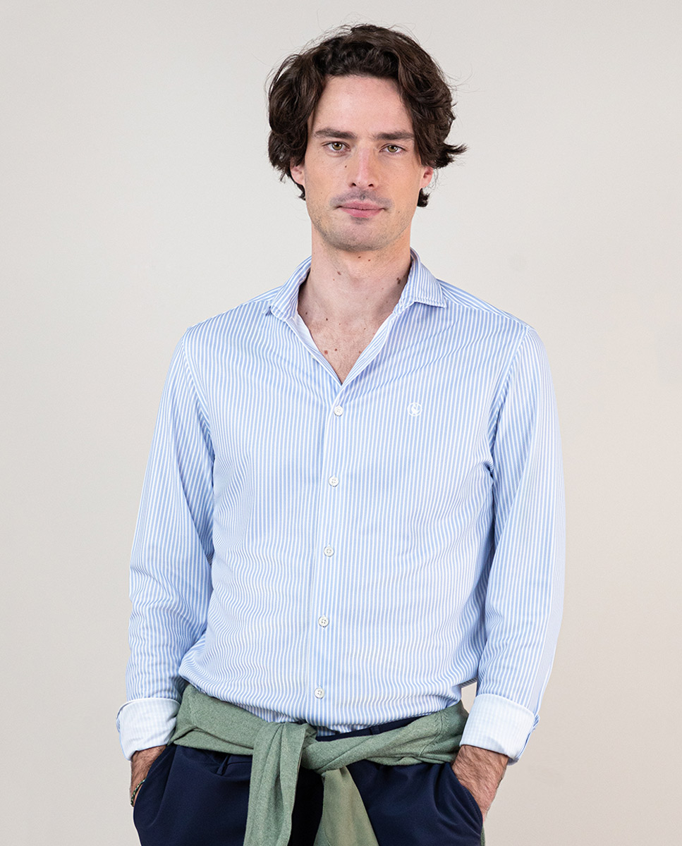 Camisa Sepiia Raya Bucher Fondo Celeste