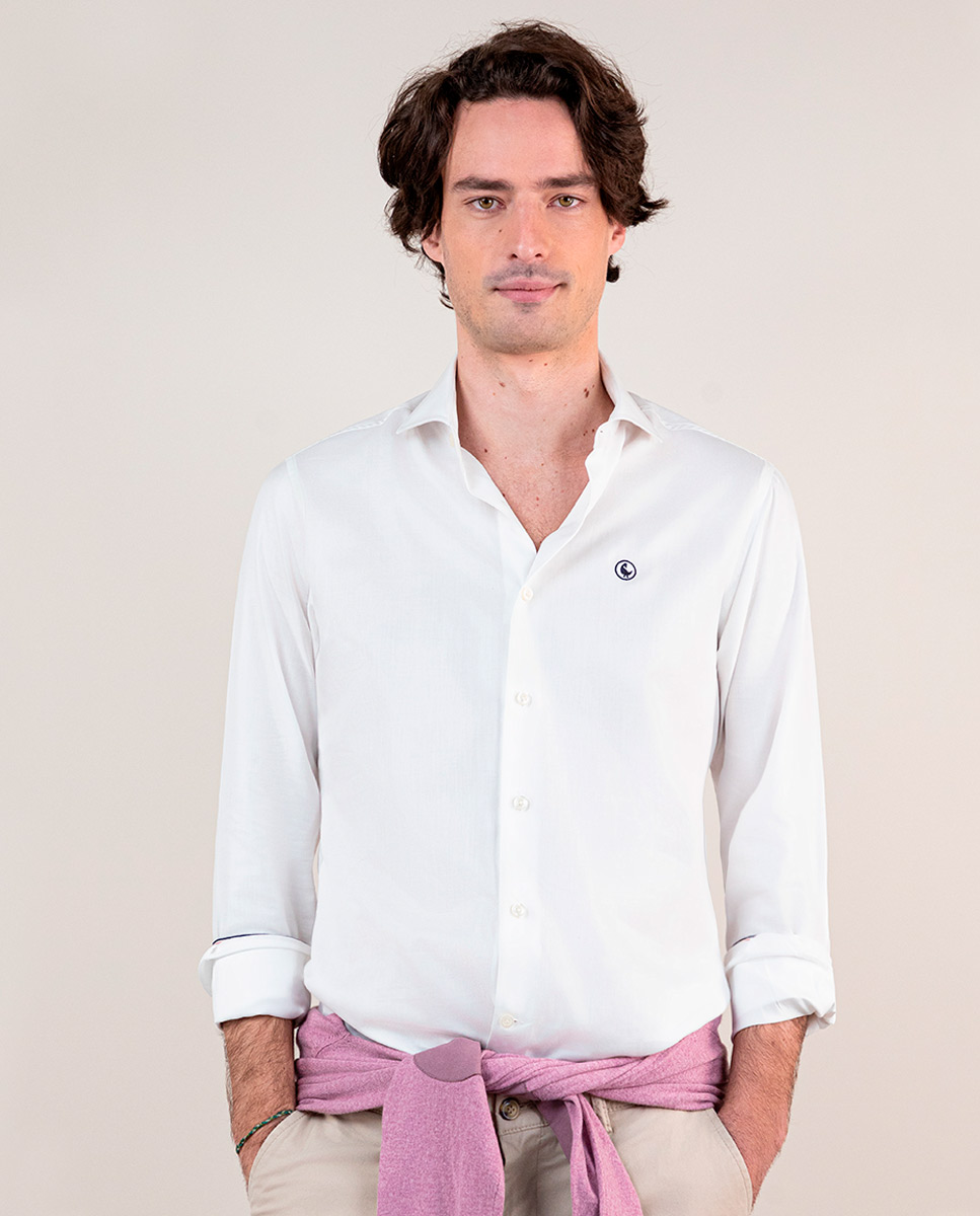 Camisa Vestir Blanca Antimanchas