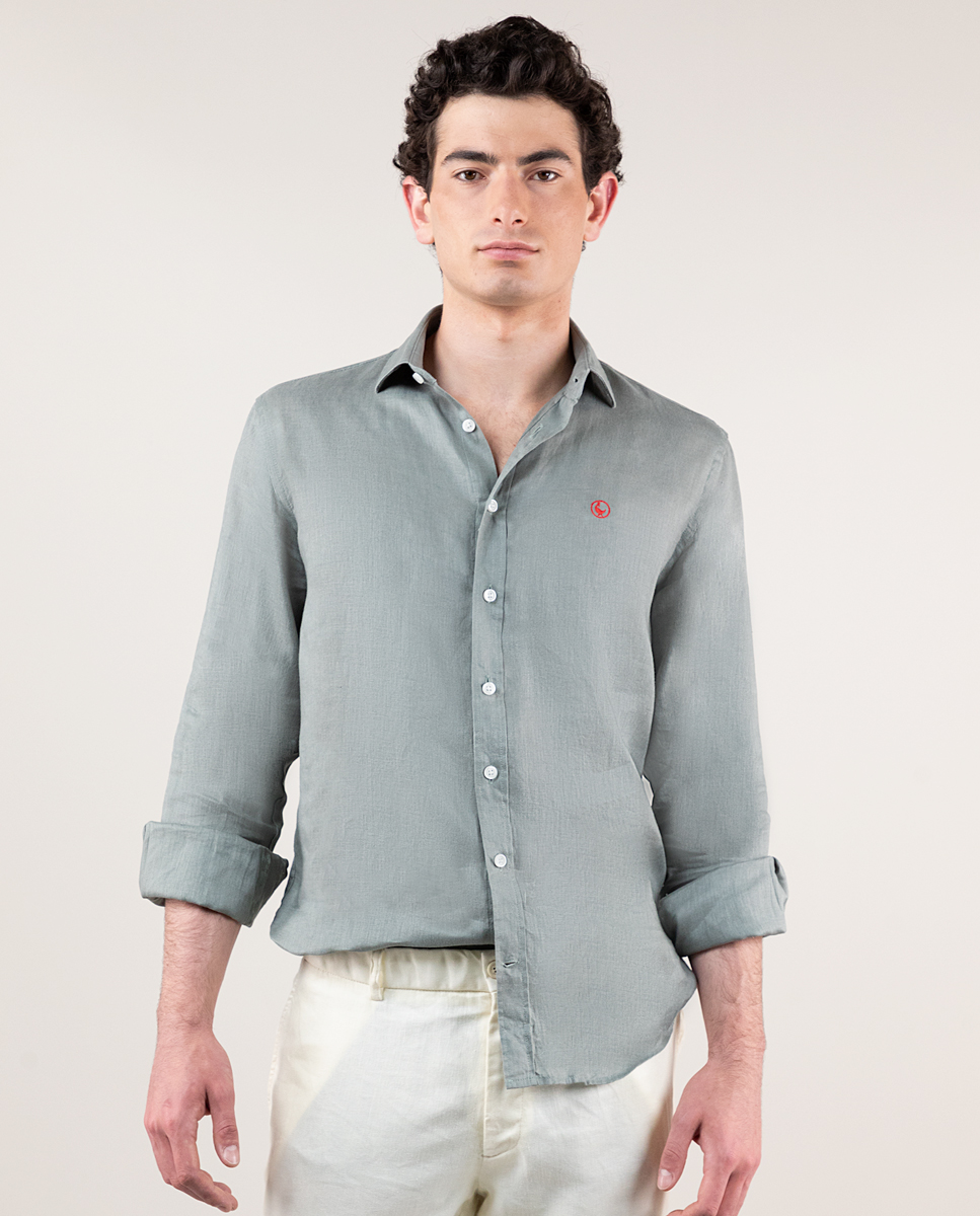 Khaki Linen Shirt