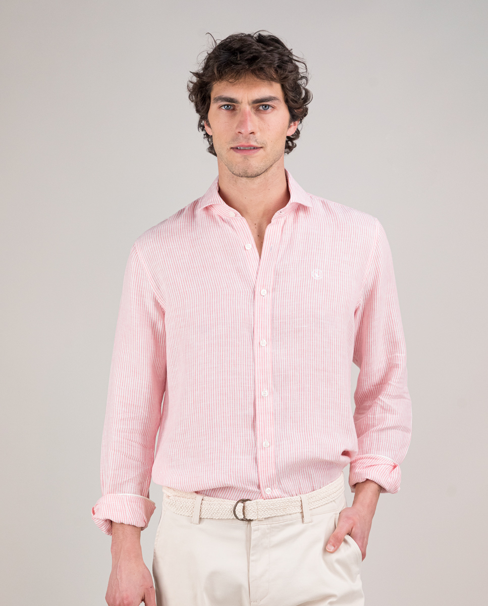 Chemise Lin Yale Rouge
