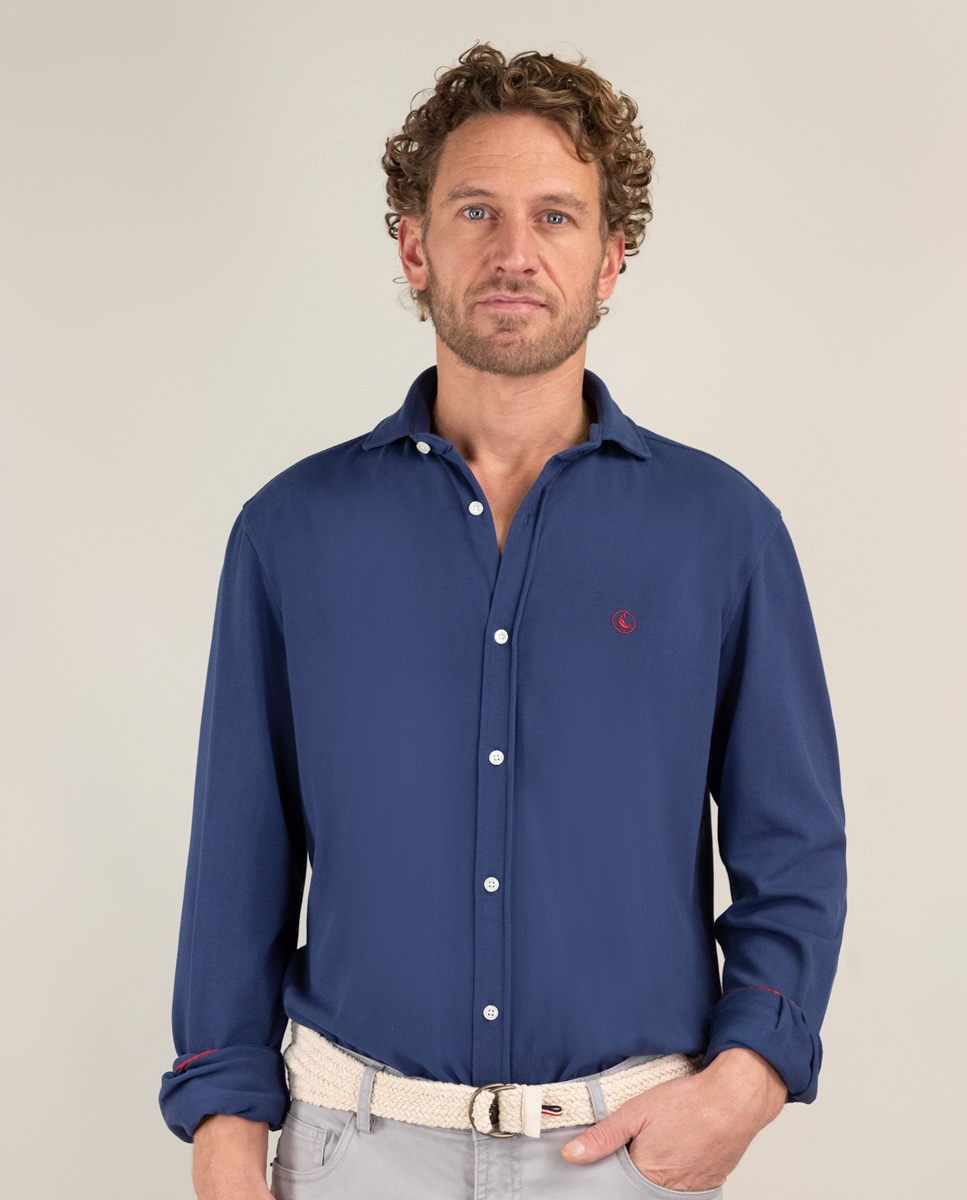 Camisa Piqué Marino