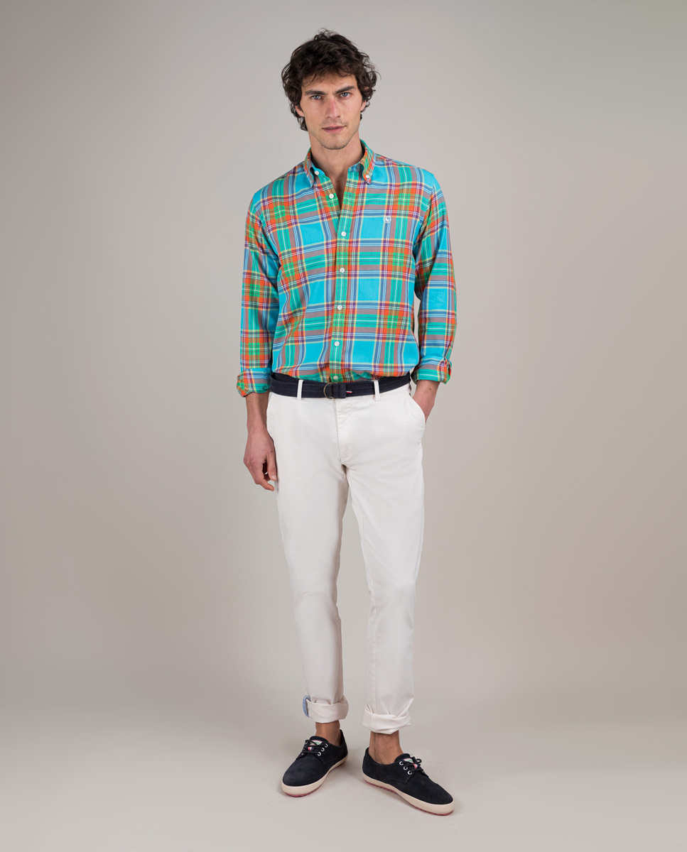 Chemise Tartan Turquoise