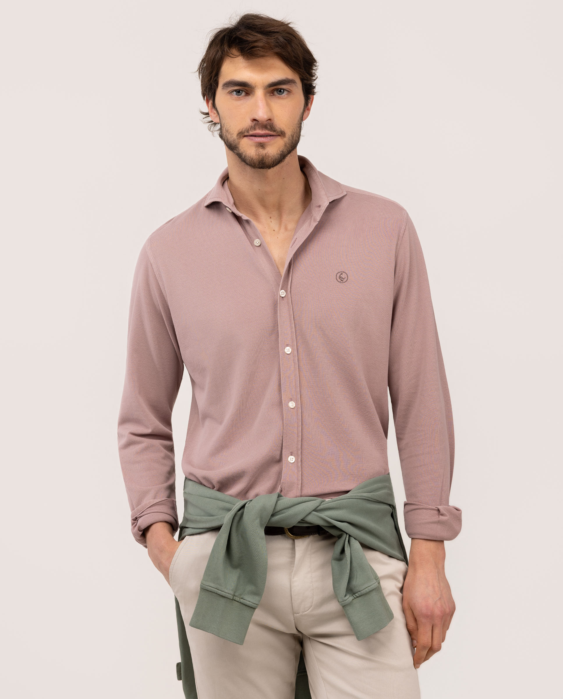 Camisa Piqué Rosa