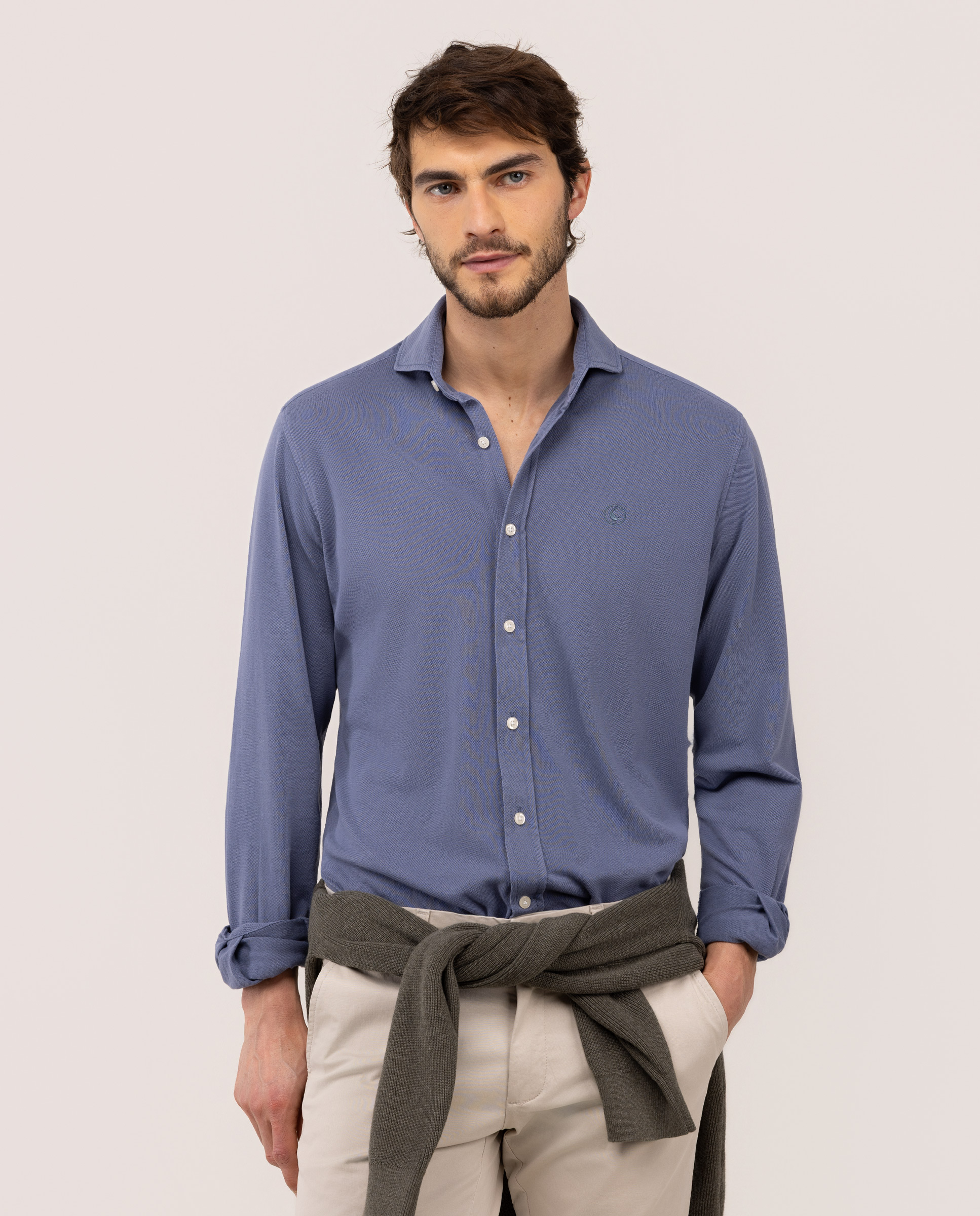 Camisa Piqué Marino