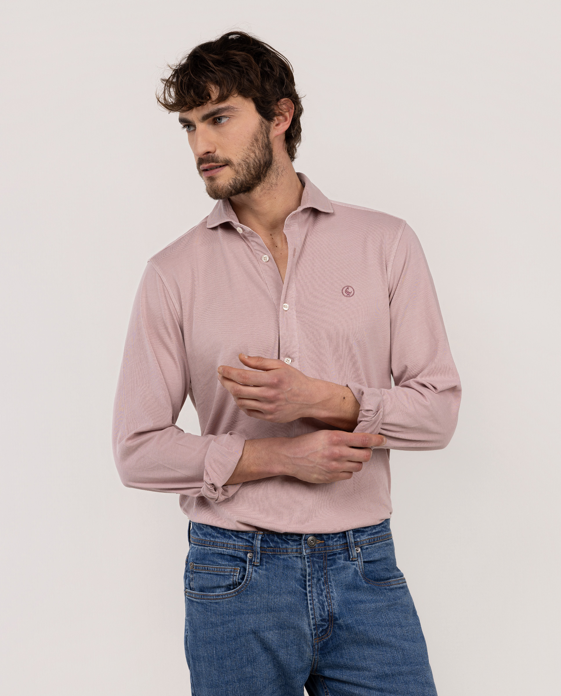 Camisa Polera Single Jersey Rosa