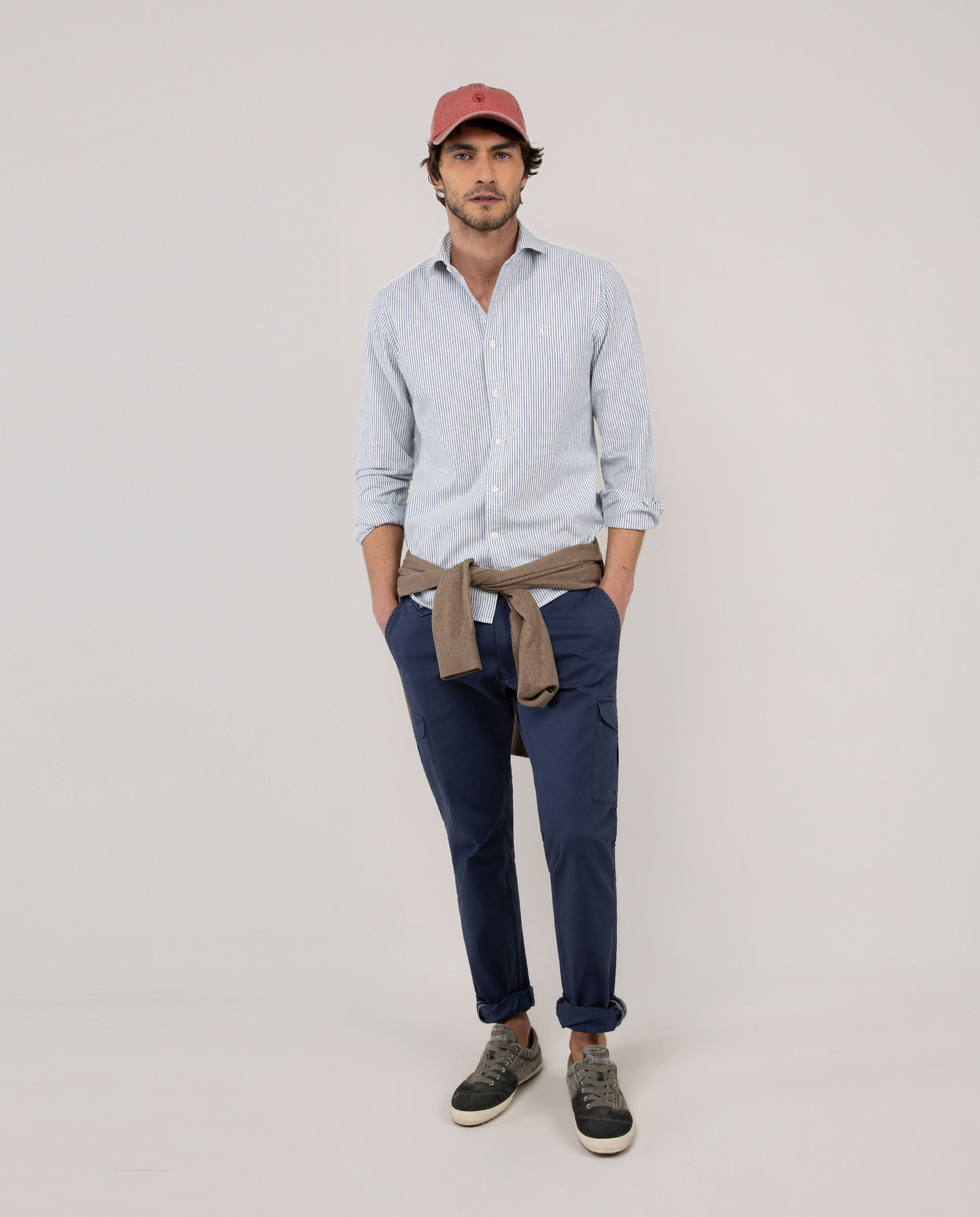 Camisa Denim Raya Bengal Fondo Crudo