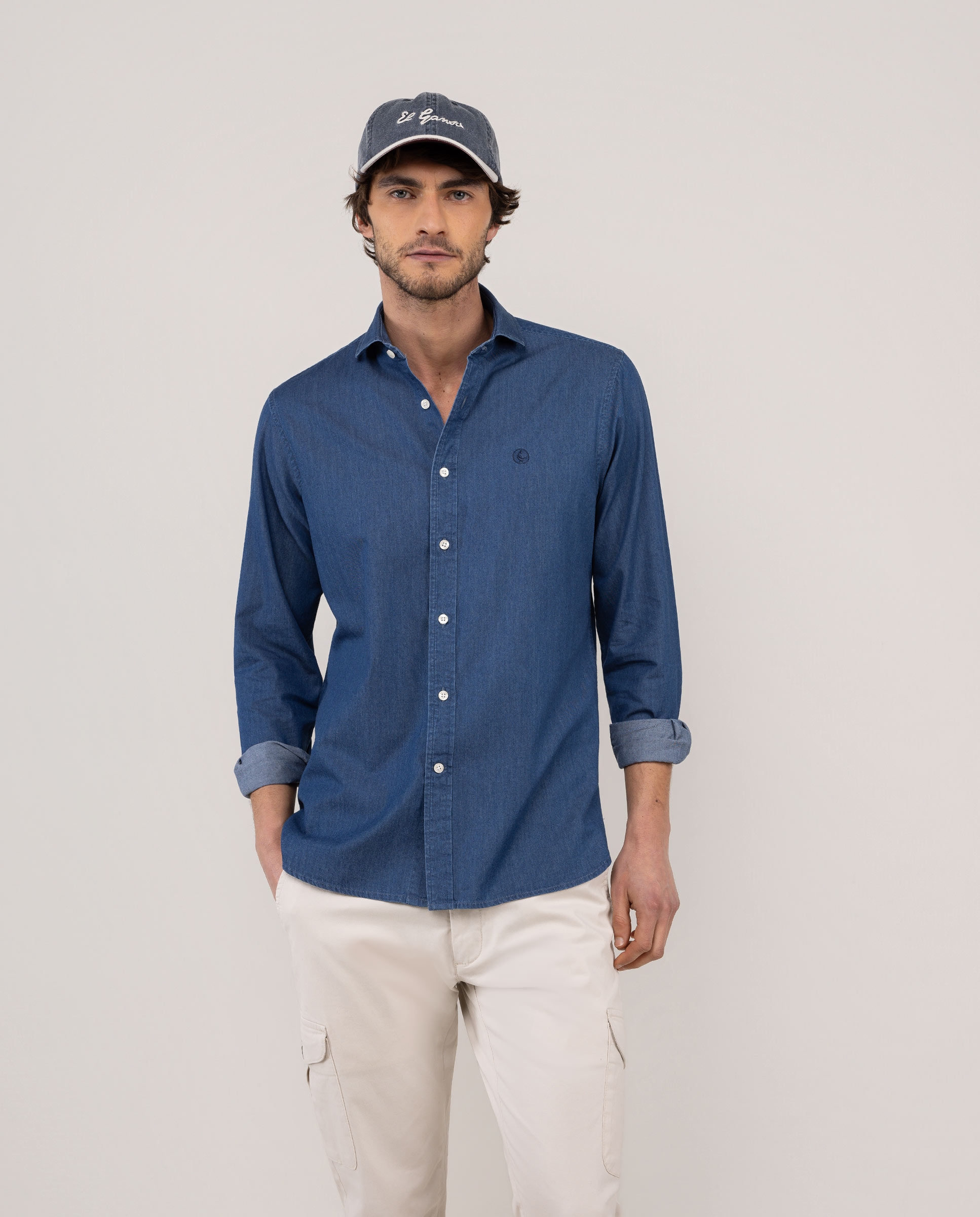 Camisa Denim Marino