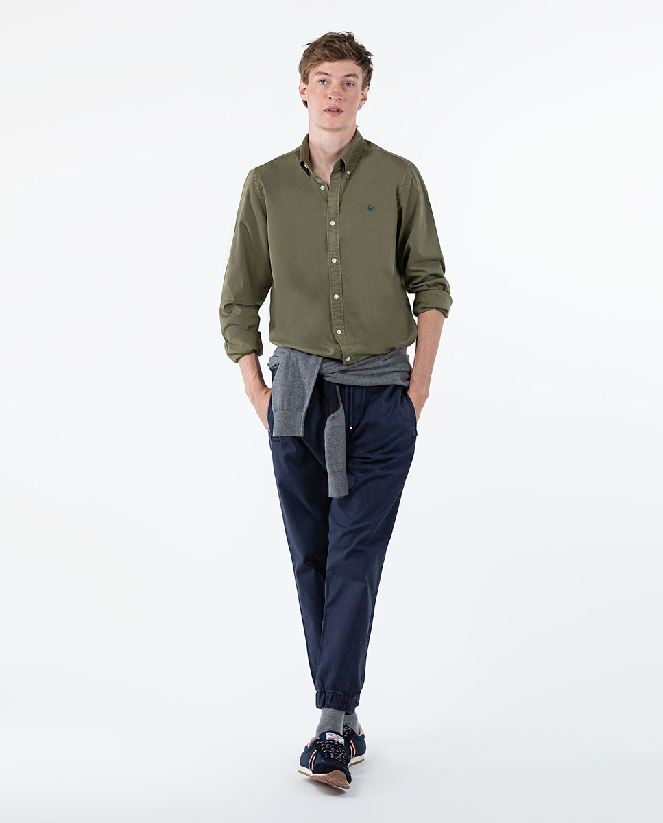 Camisa Twill Garment Dyed Kakhi