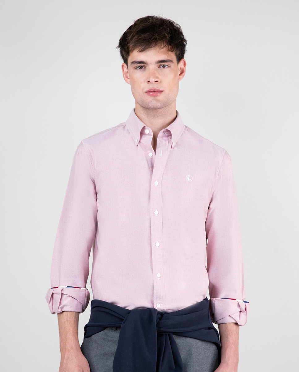 Camisa Oxford Liso Rojo