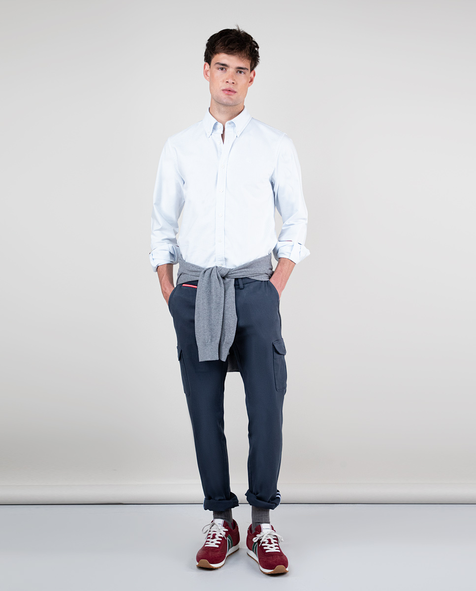 Camisa Yale Oxford Azul Claro