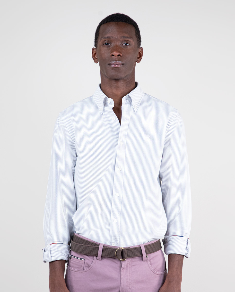 Camisa Oxford Yale Gris