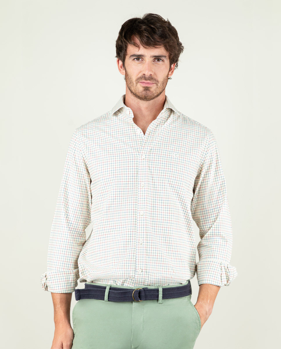 Camisa Cuadro Tattershall Crudo