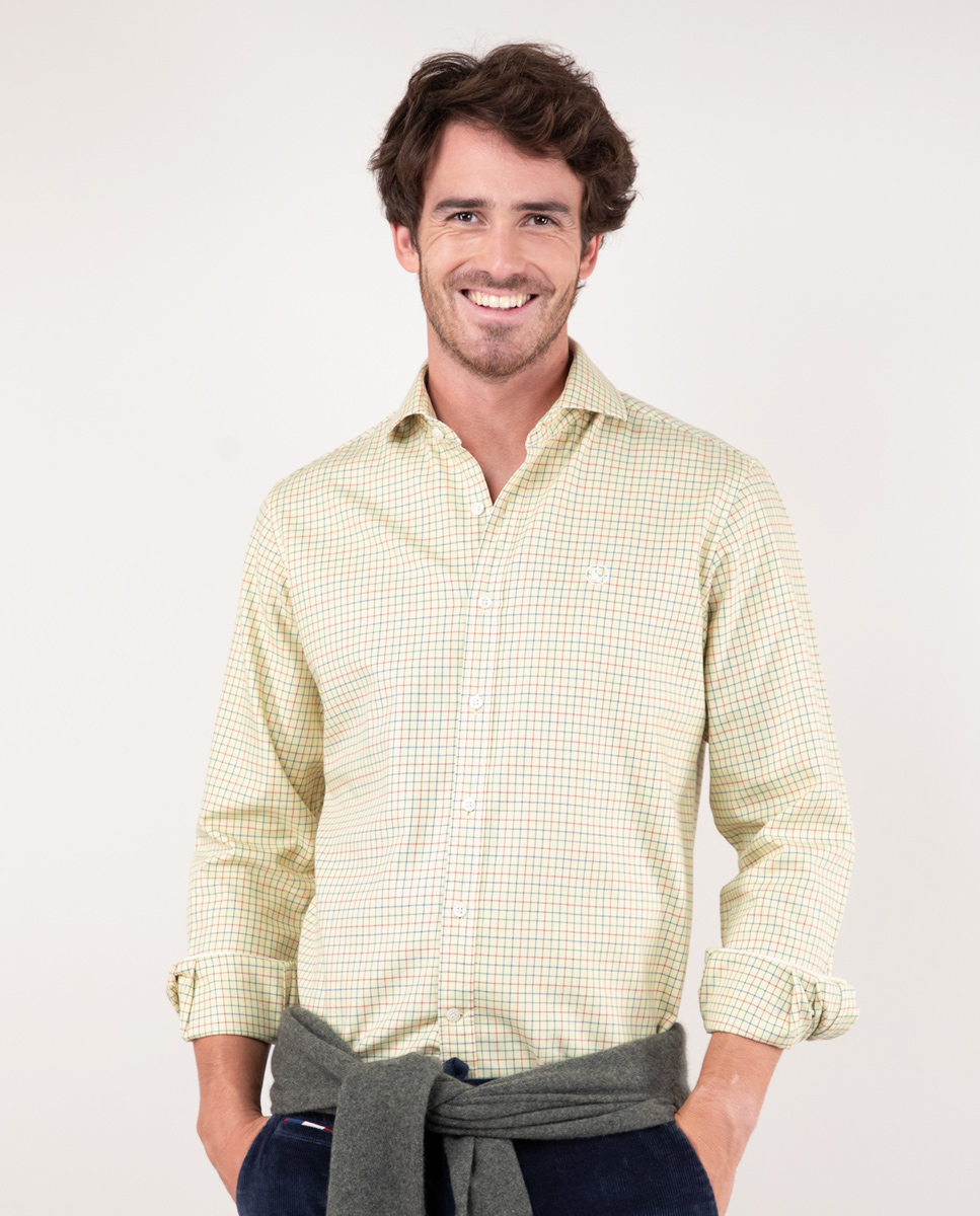 Camisa Cuadro Tattershall Melocotón