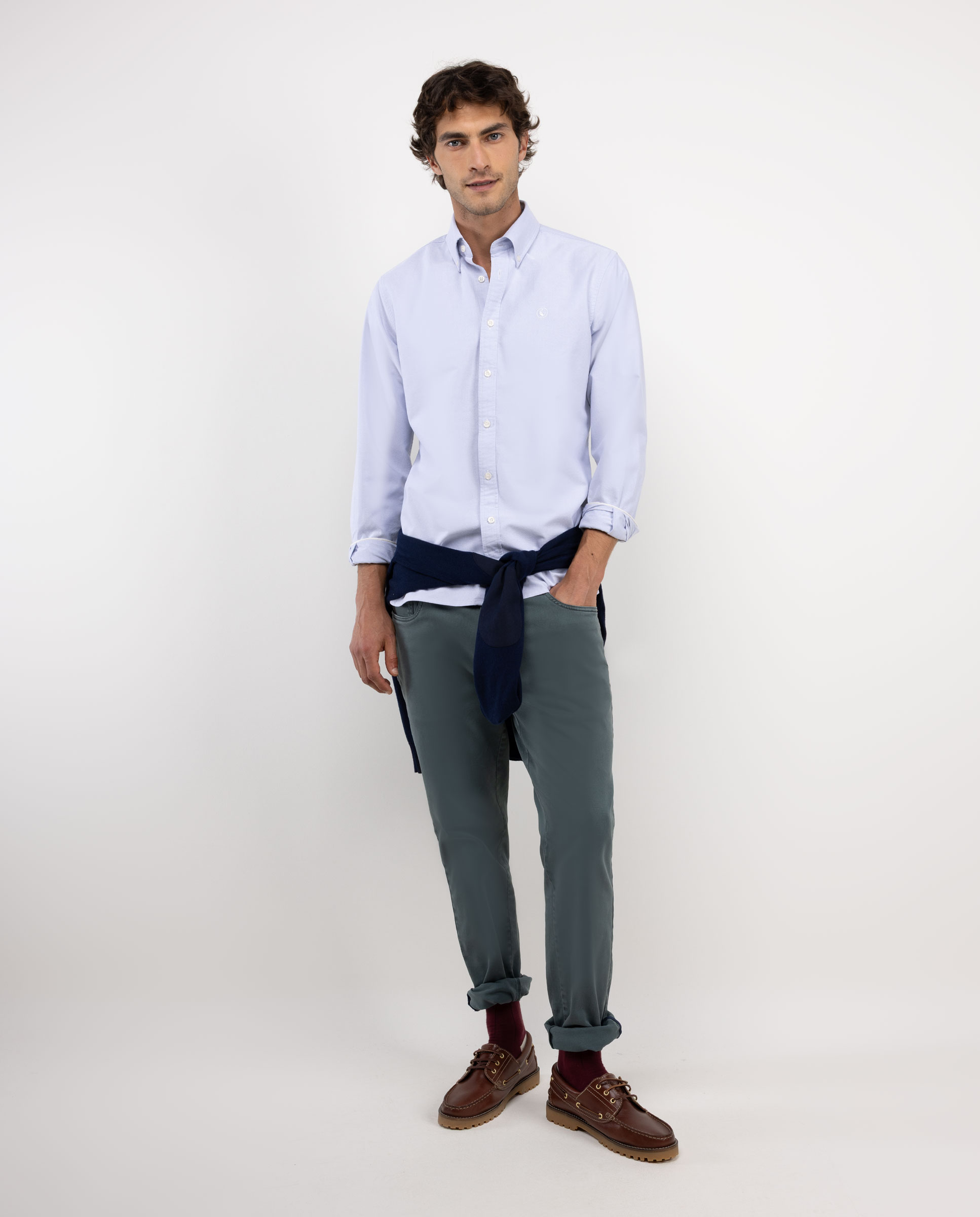 Camisa Oxford Lisa Gris