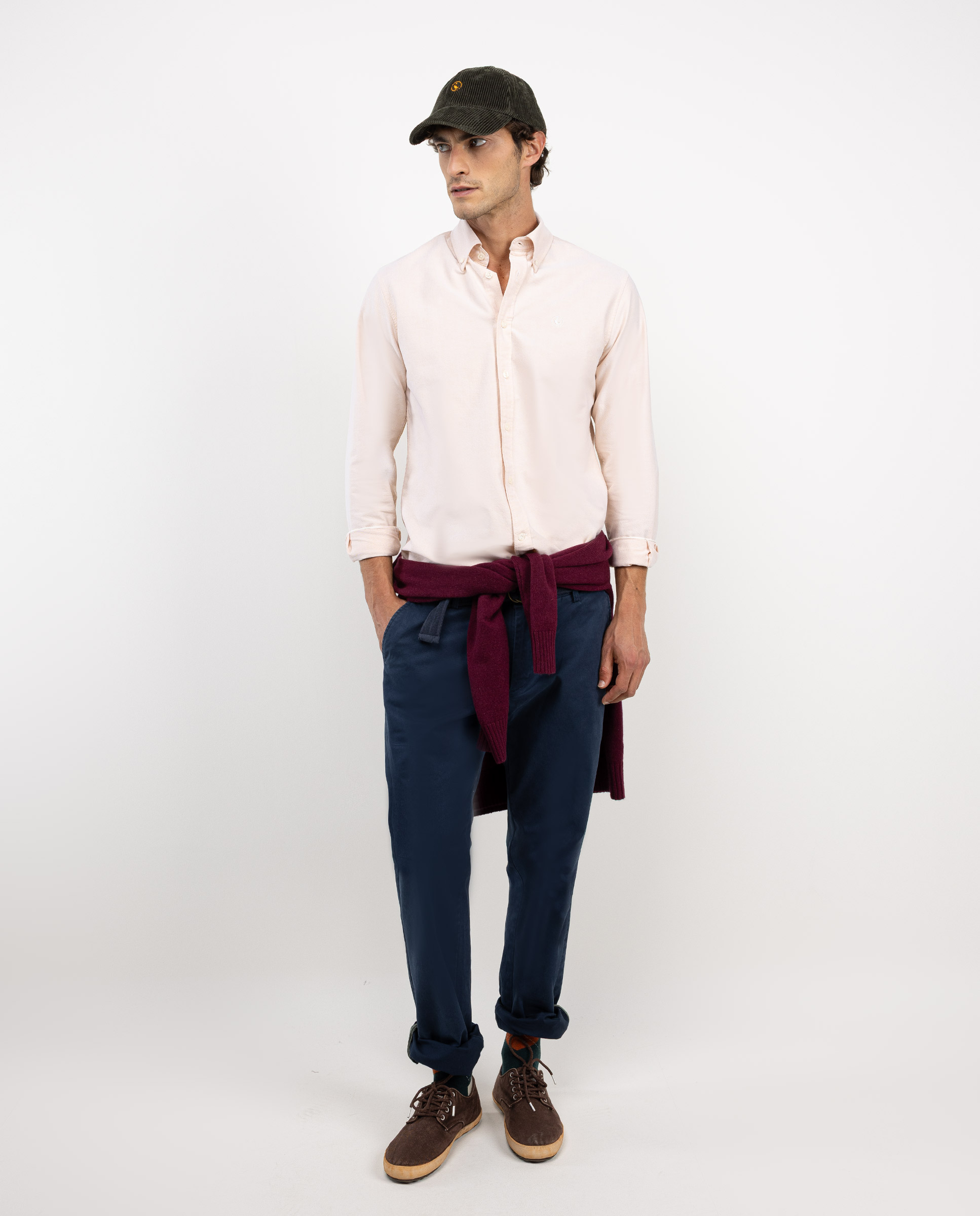 Solid-coloured Corn Oxford Shirt