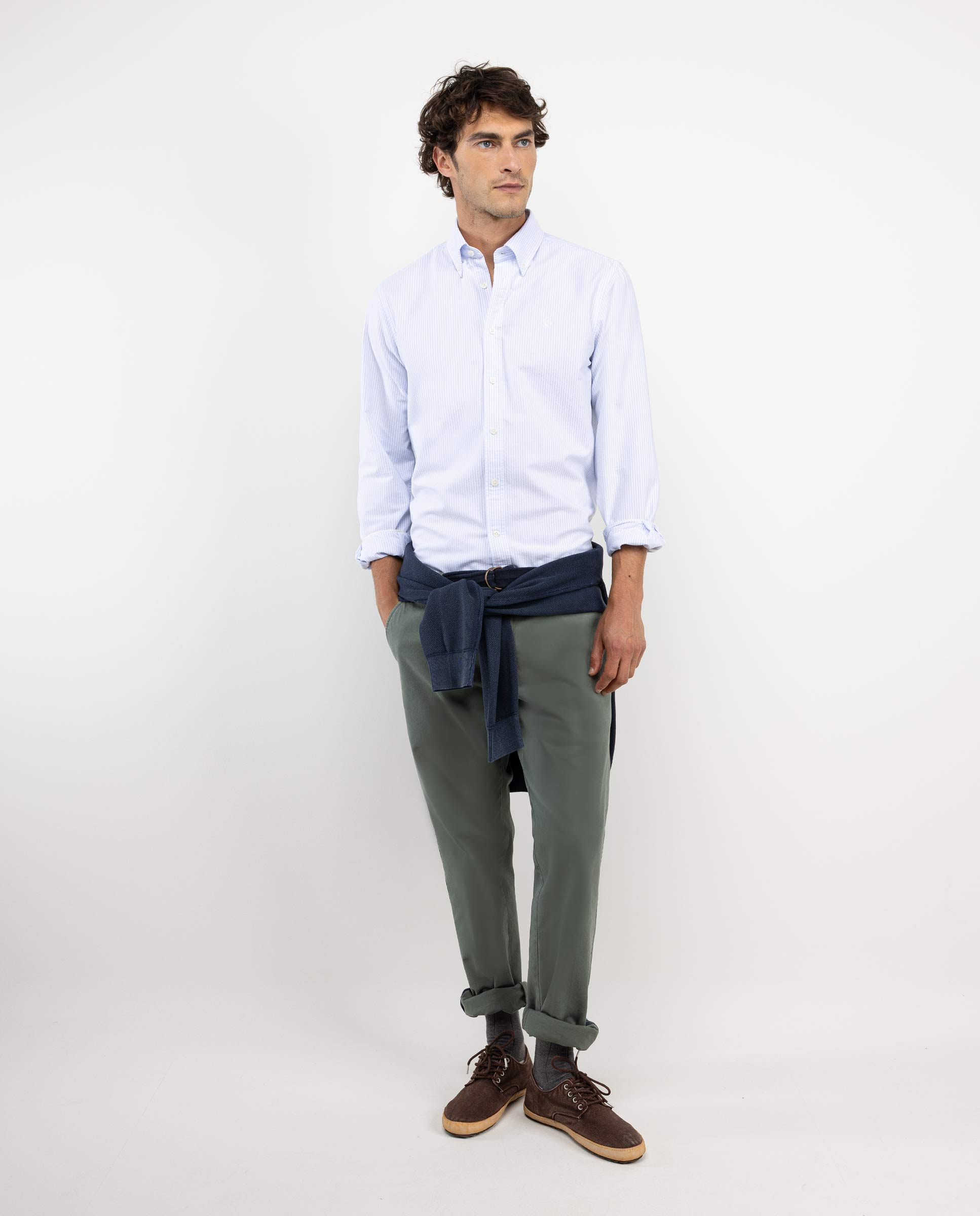Camisa Oxford Yale Azul