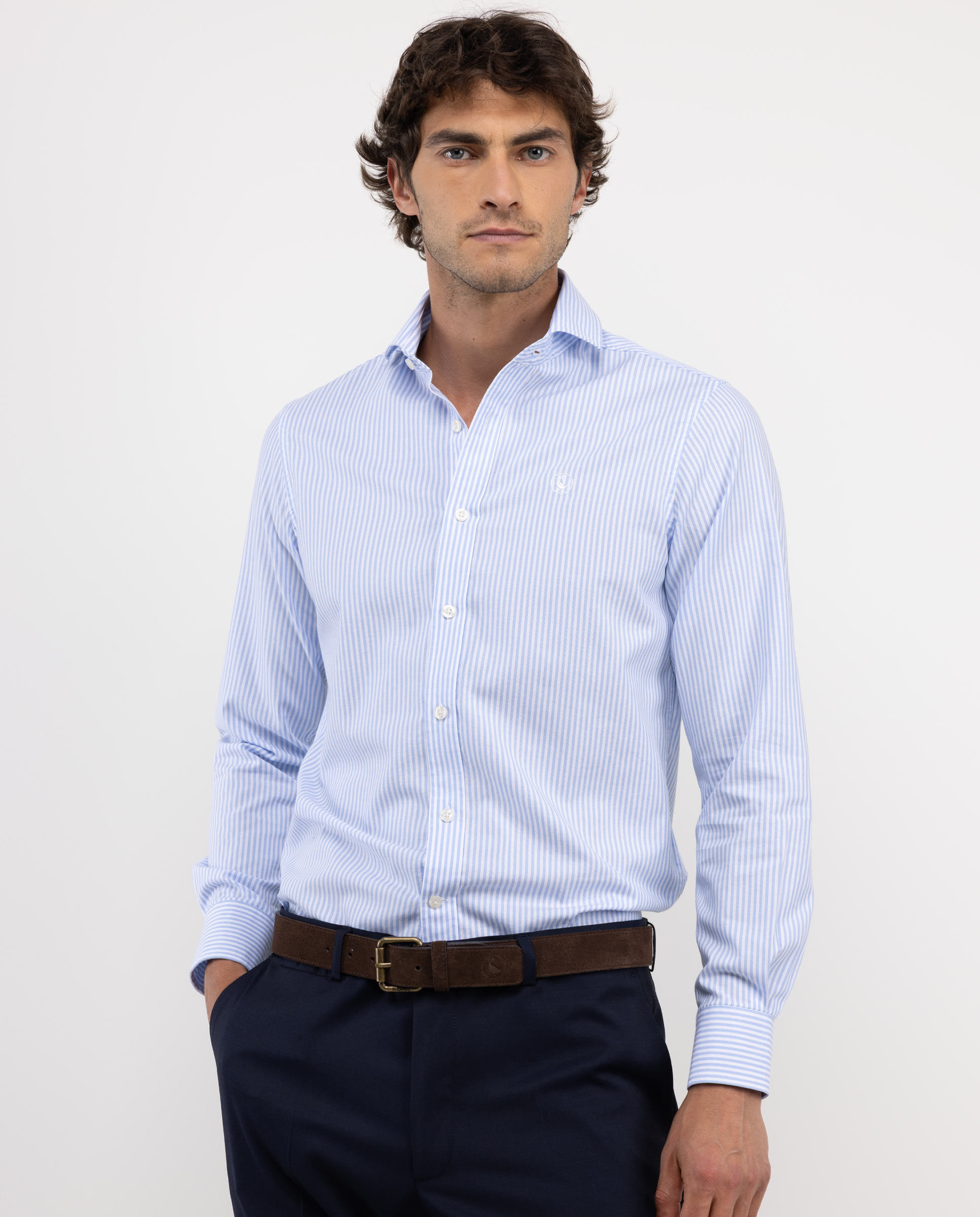 Chemise Pinpoint Classique Kodak Bleu Ciel