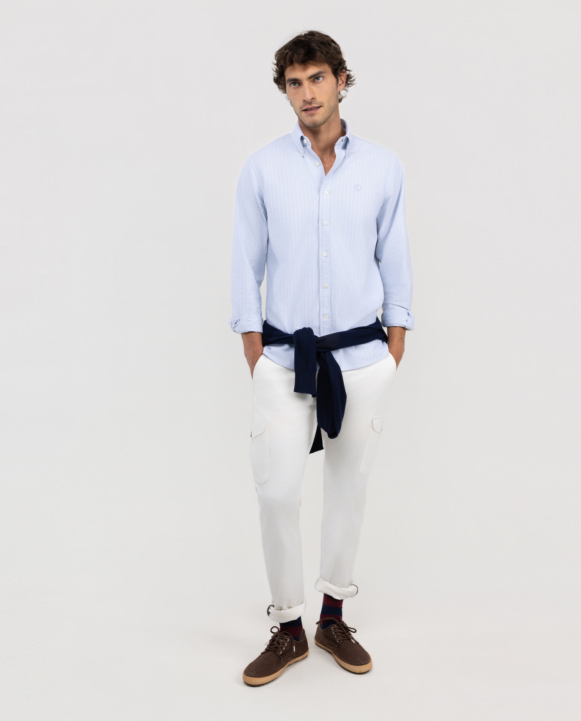 Camisa Raya Butcher Oxford Verde