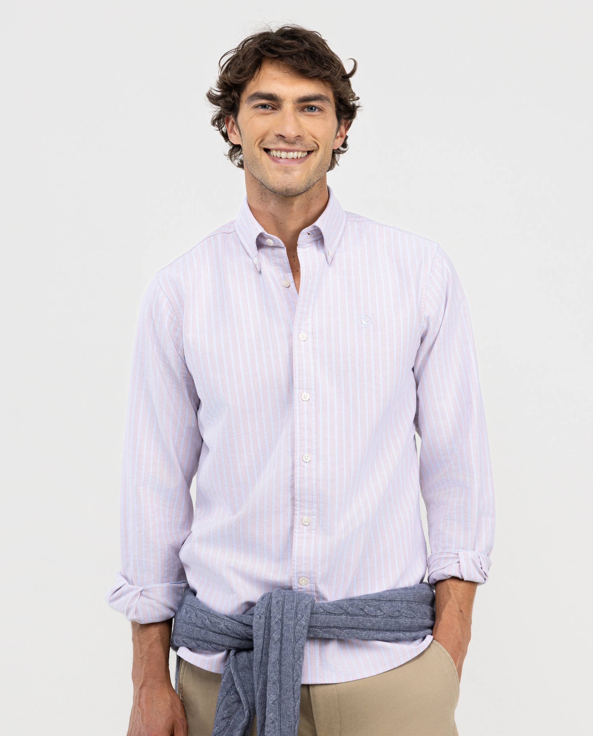 Camisa Raya Butcher Oxford Rosa