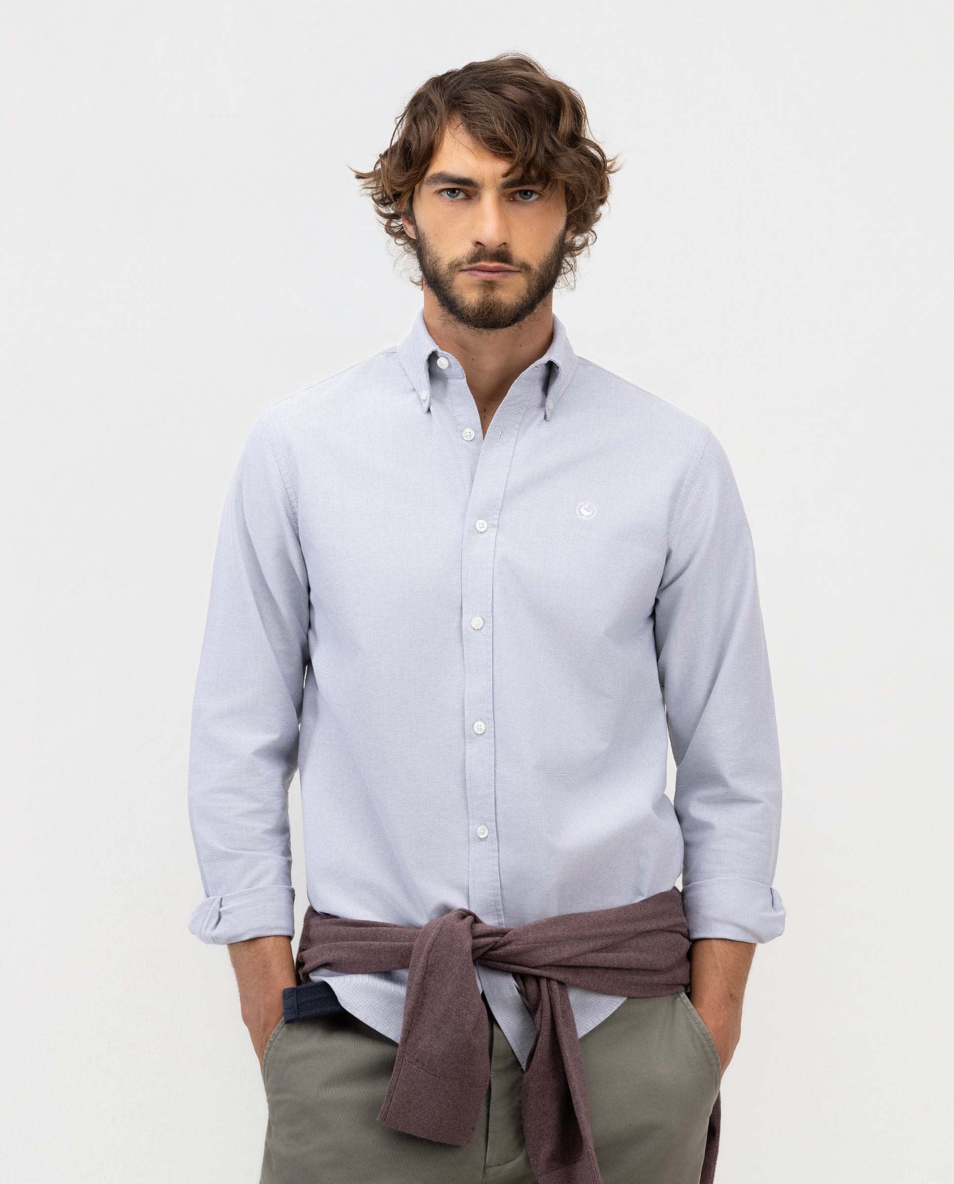 Camisa Oxford Lisa Button Down Gris