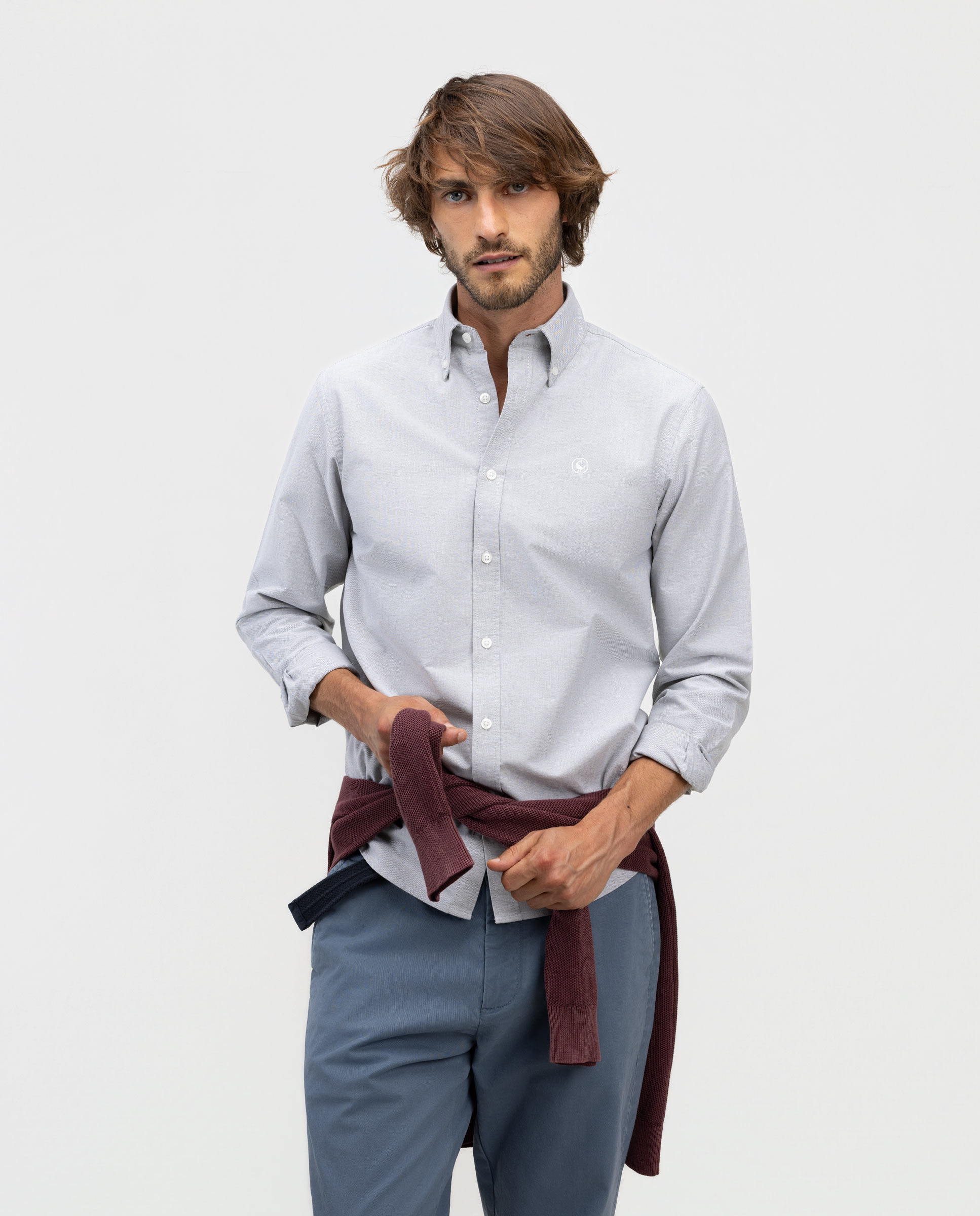 Camisa Oxford Lisa Button Down Verde Oscuro