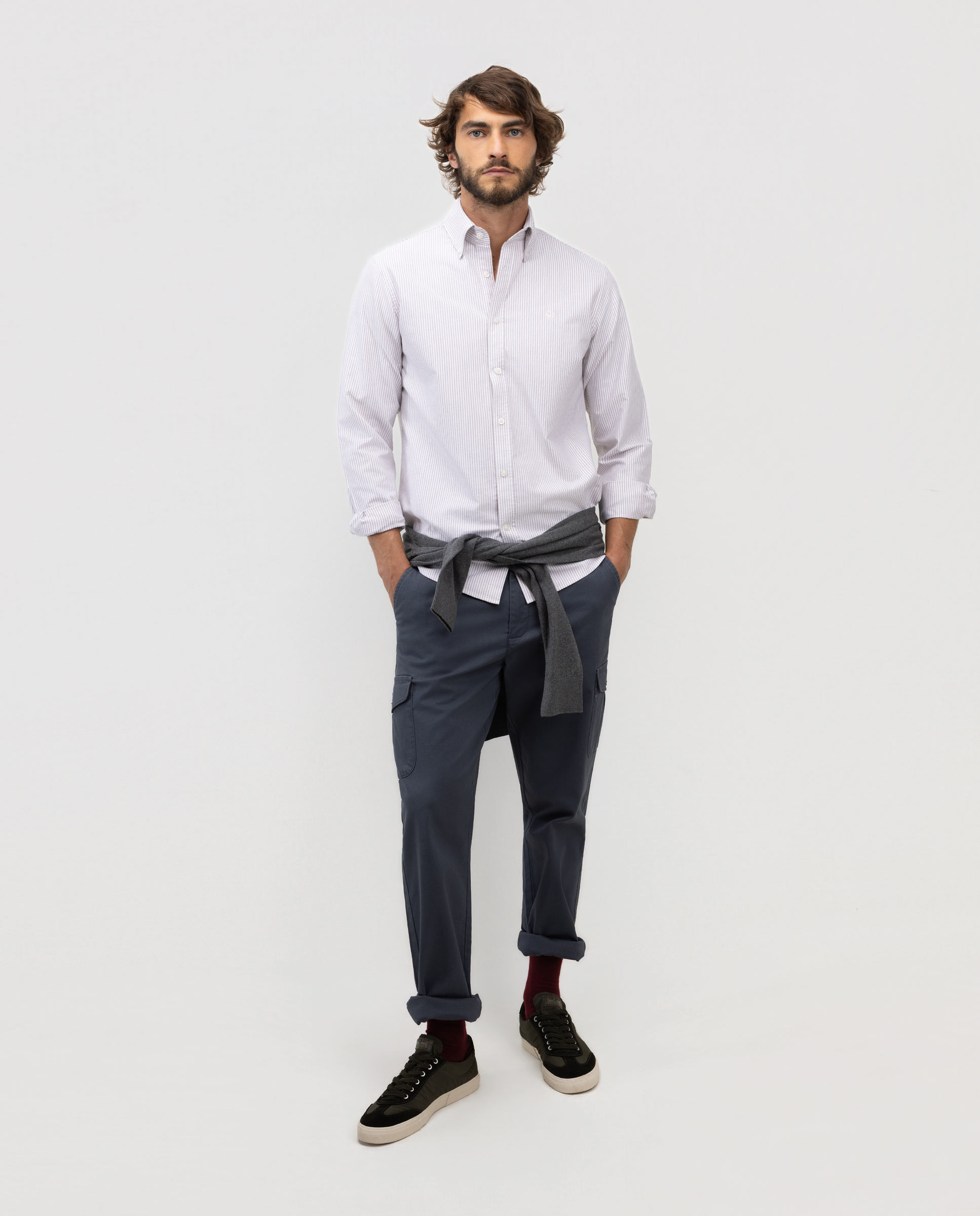 Camisa Oxford Yale Button Down Rojo