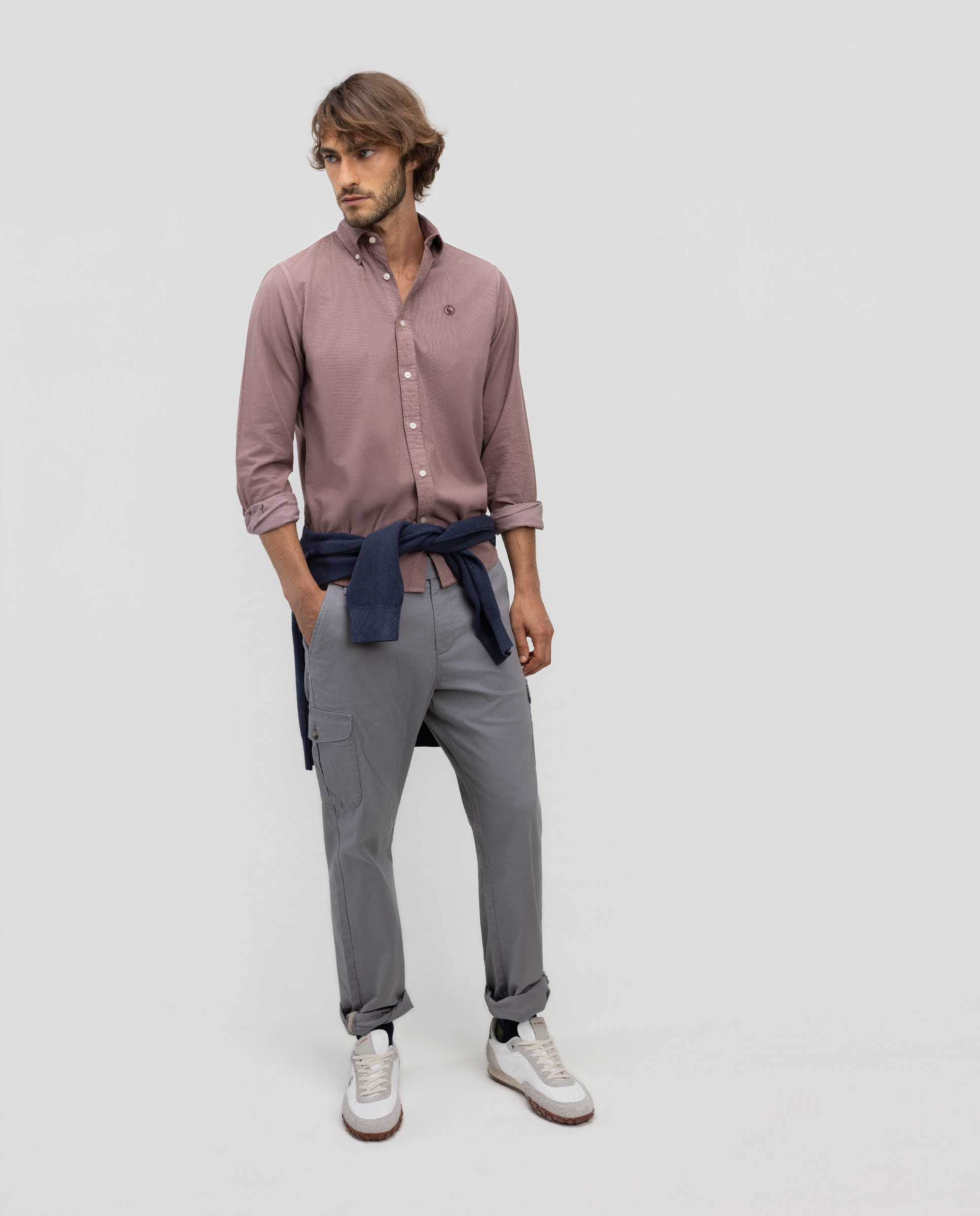 Camisa Pana Garment Dyed Button Down Rosa
