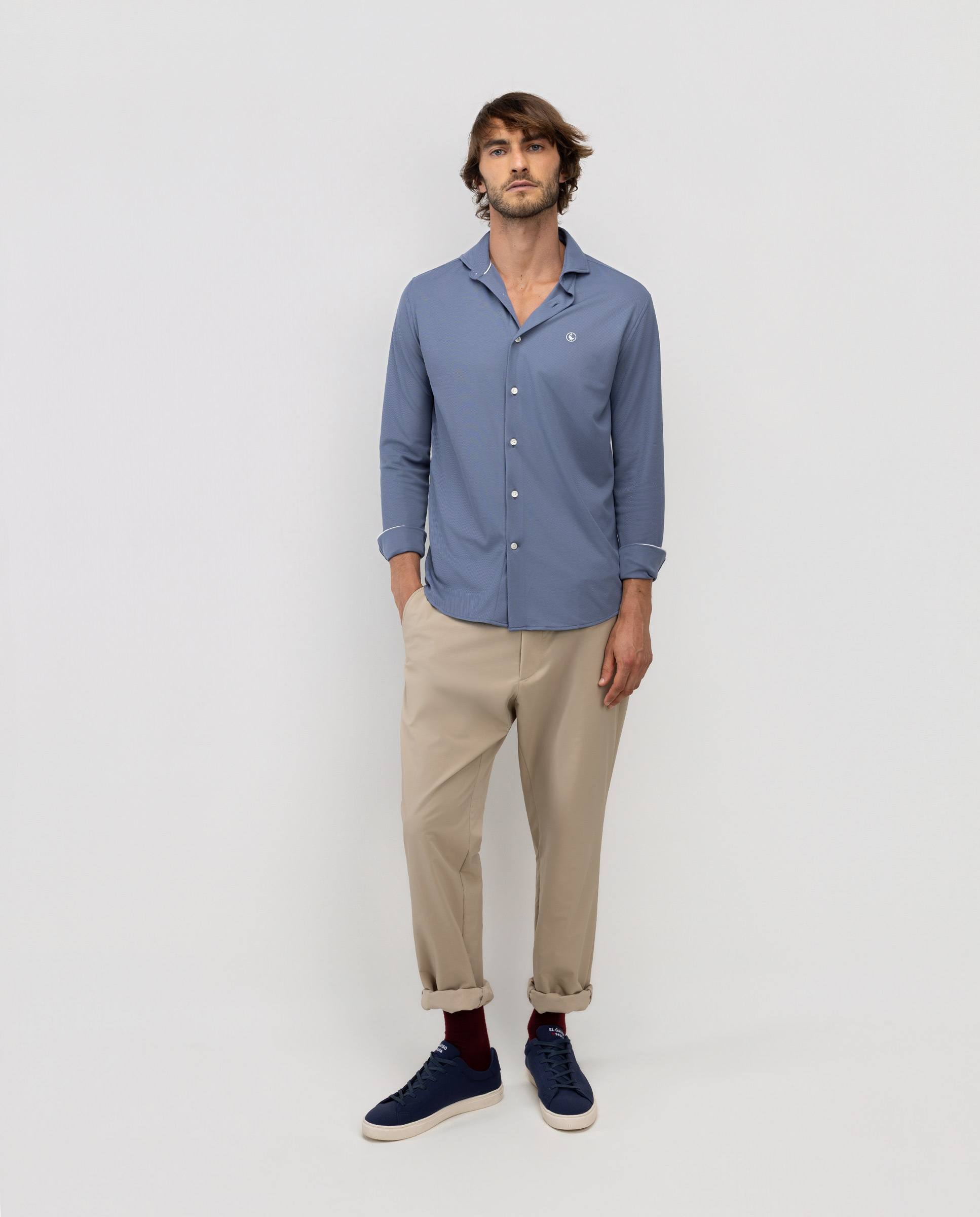 Camisa Sepiia Lisa Azul